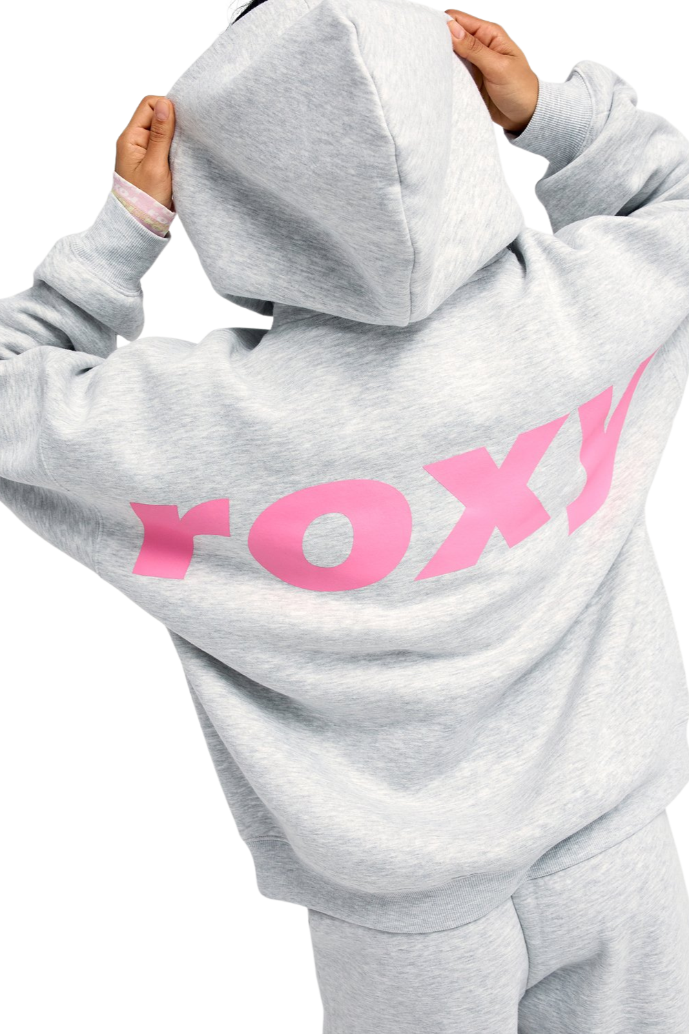 Roxy Surf Doll Hoodie Womens Oversized Hoodie Light Grey Heather