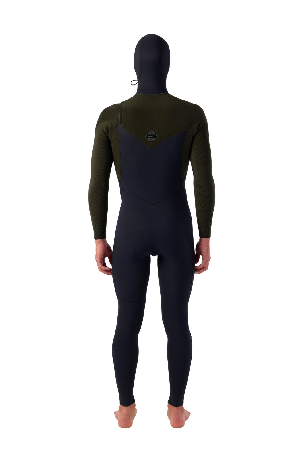 O'Neill Mens Hyperfreak 5/4+ Chest Zip Wetsuit With Hood Black Ranger