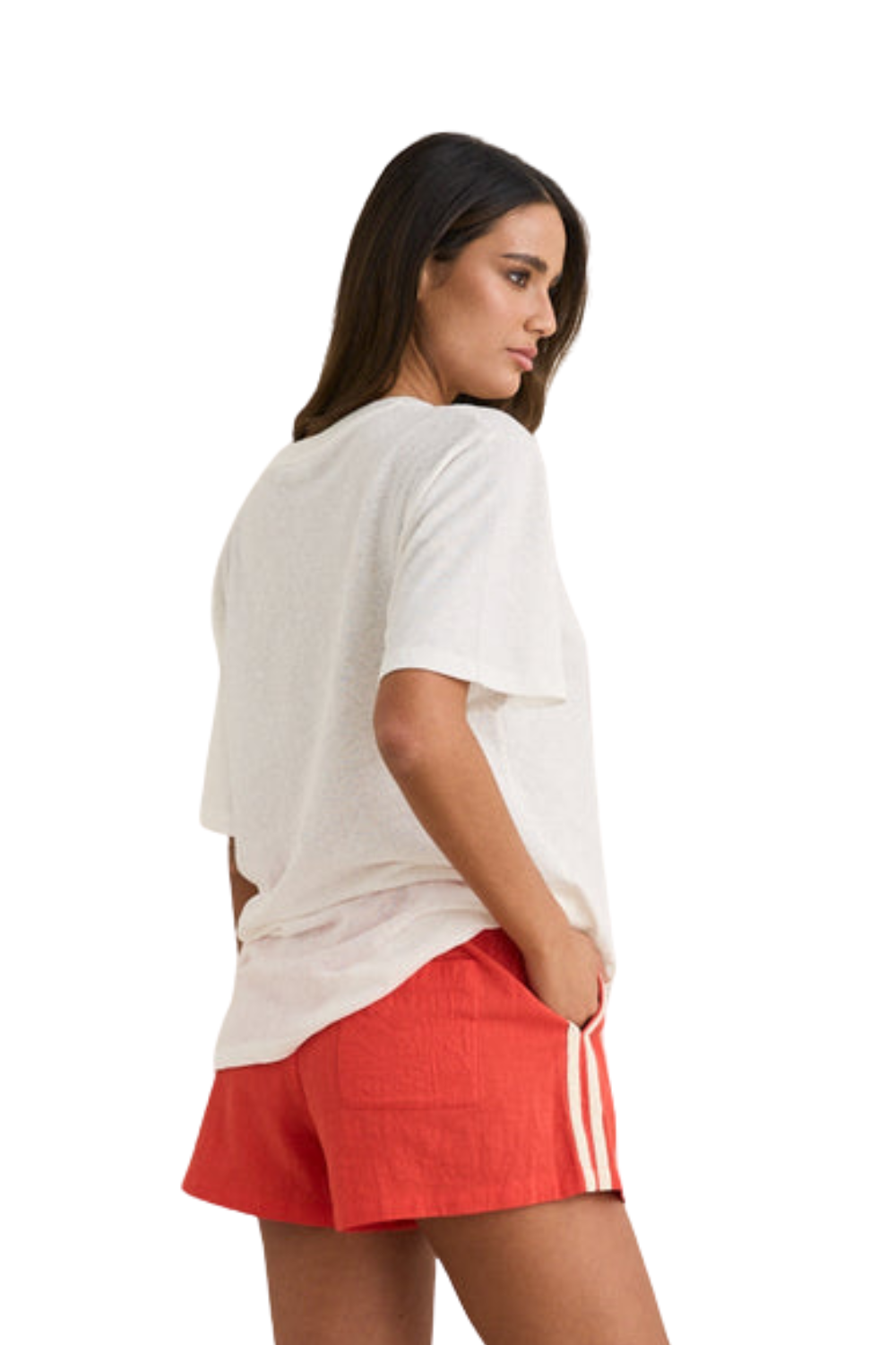 Rhythm Melia Womens Oversized T-Shirt Red