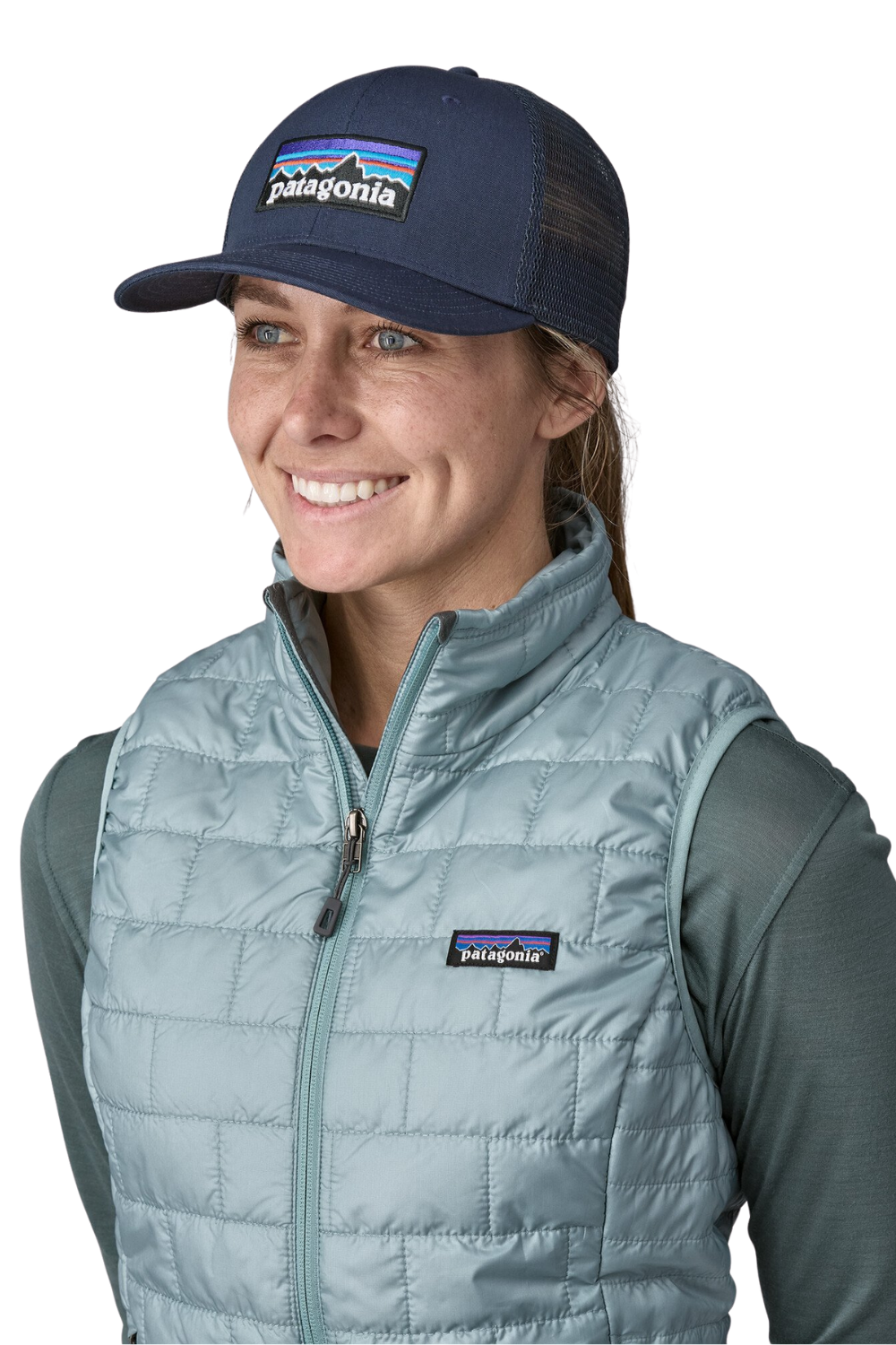 Patagonia P-6 Logo Trucker Hat New Navy