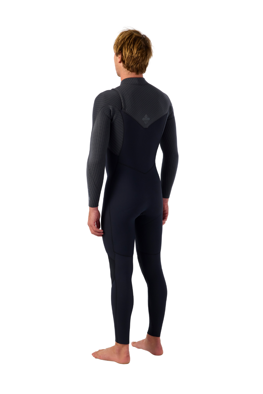 O'Neill Mens Hyperfreak 5/4+ Chest Zip Wetsuit Black Tempered Steel