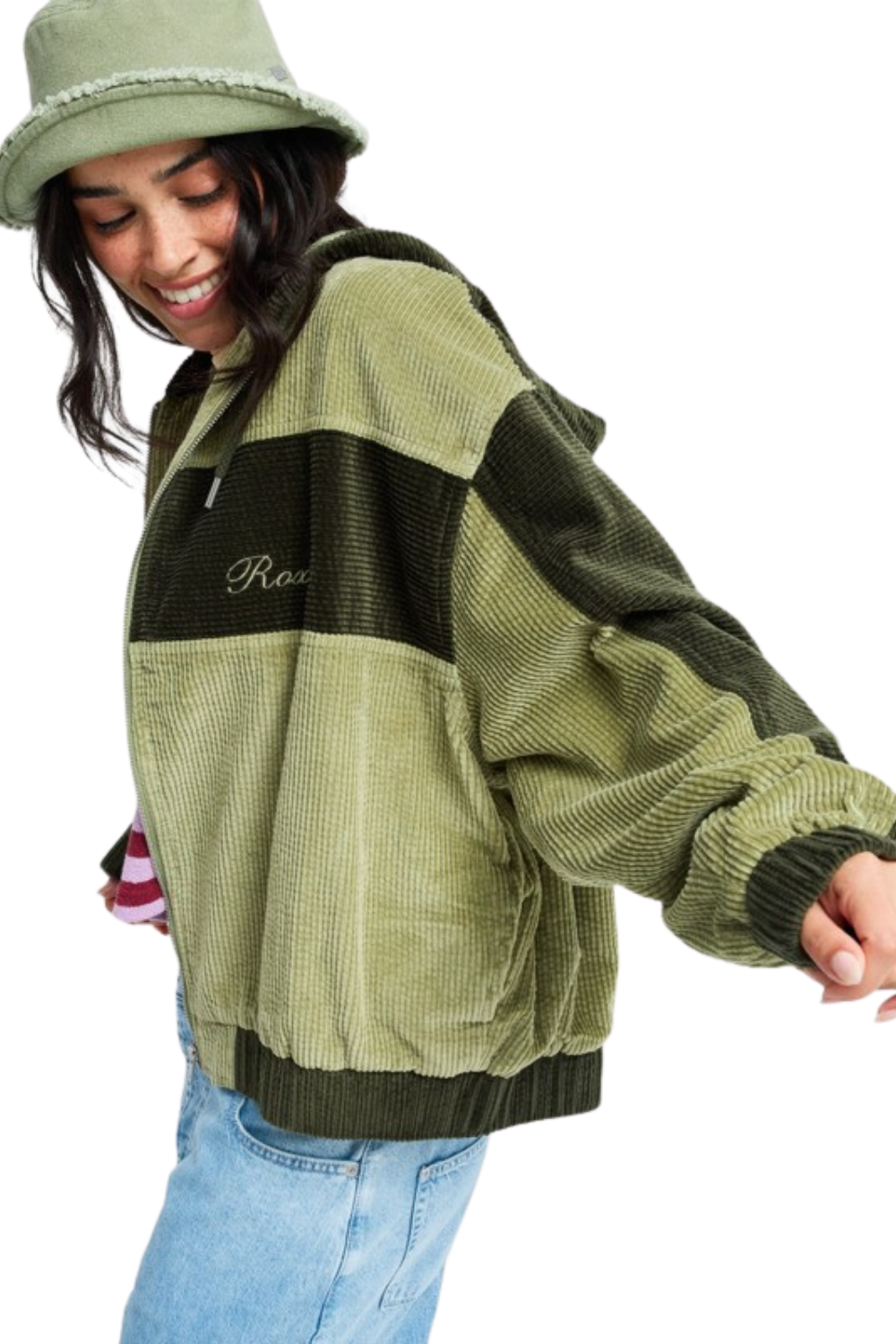 Roxy Have A Blast Womens Corduory Jacket Oil Green
