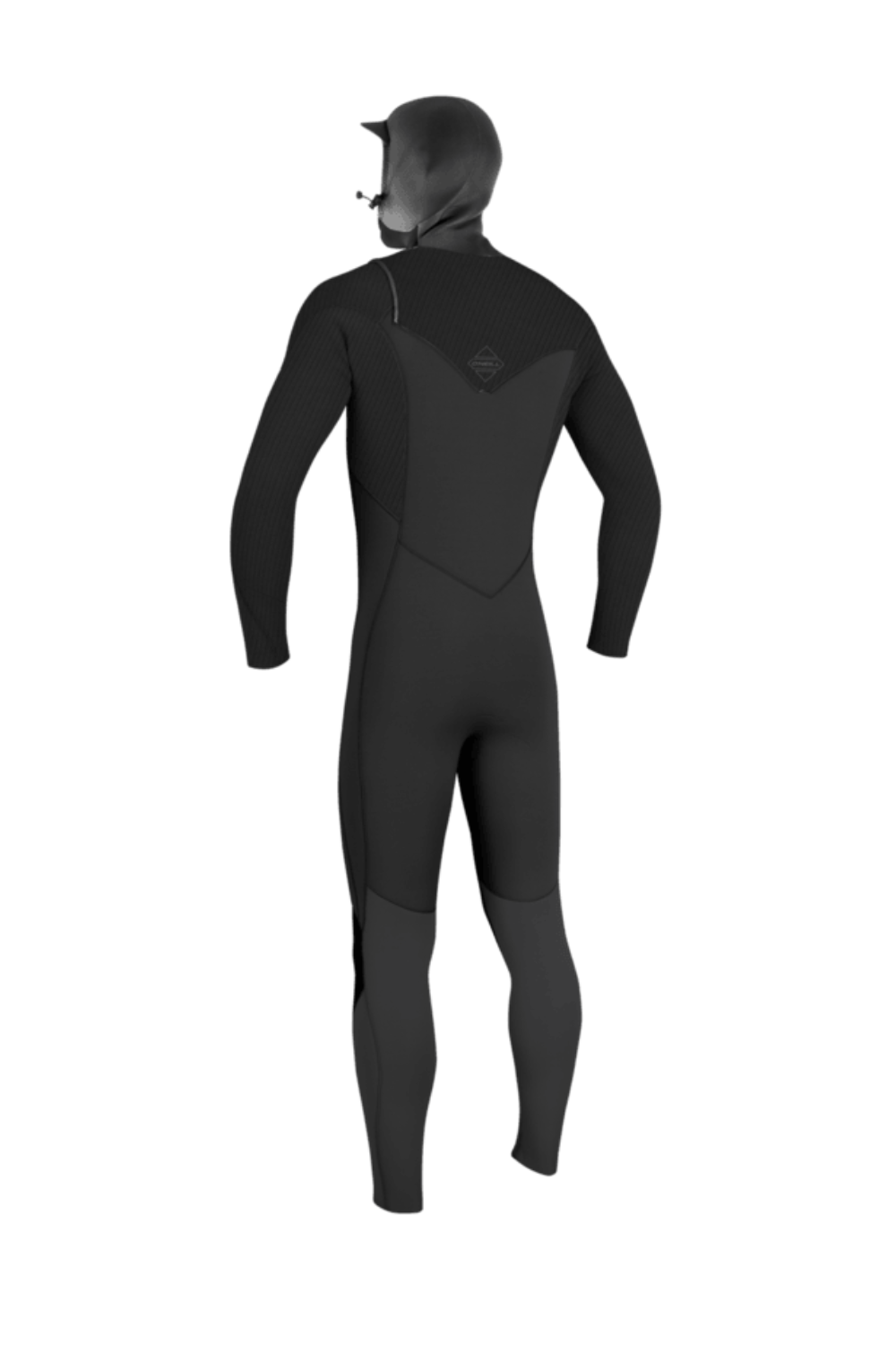 O'Neill Mens Hyperfreak 5/4+ Chest Zip Wetsuit With Hood Black