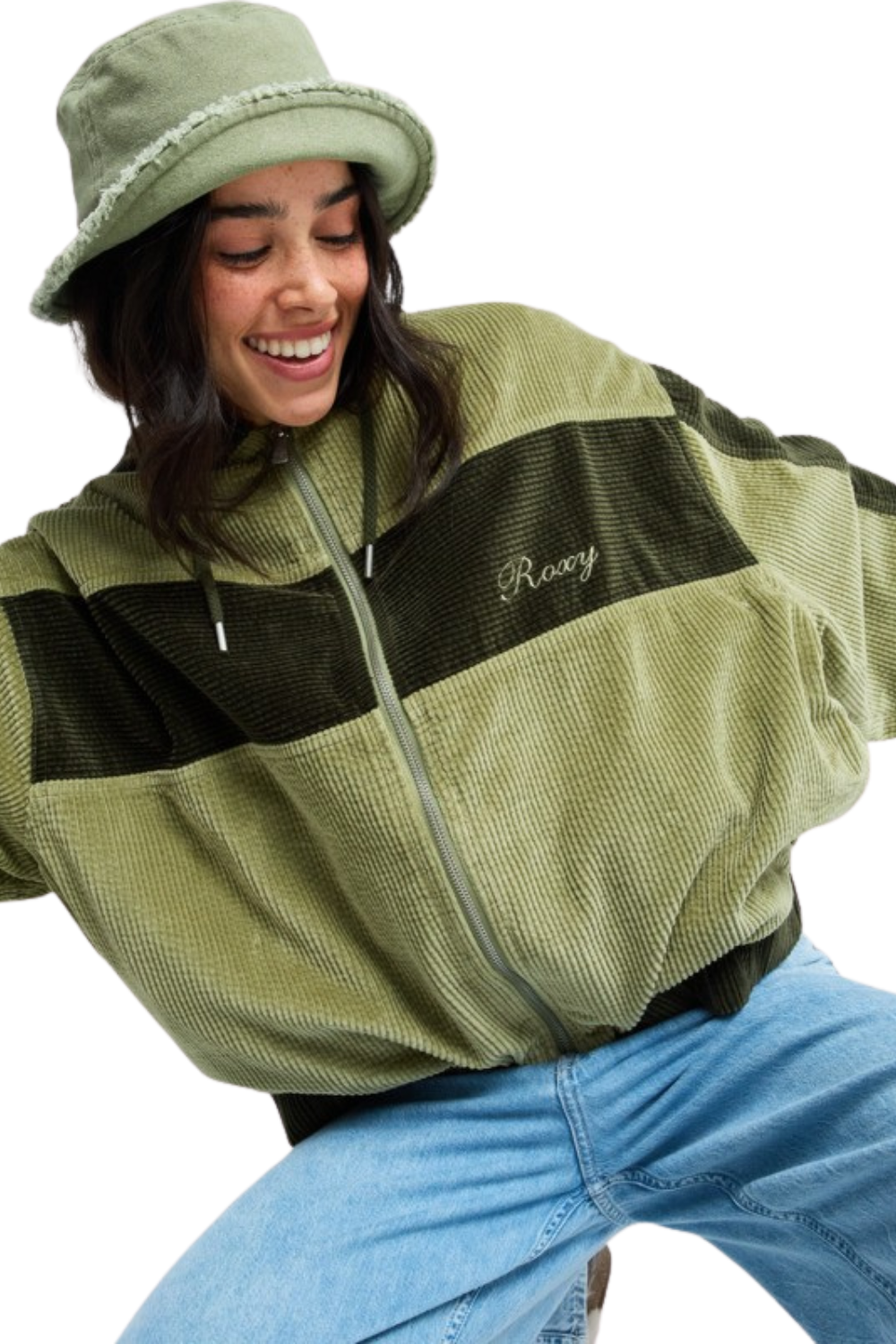 Roxy Have A Blast Womens Corduory Jacket Oil Green