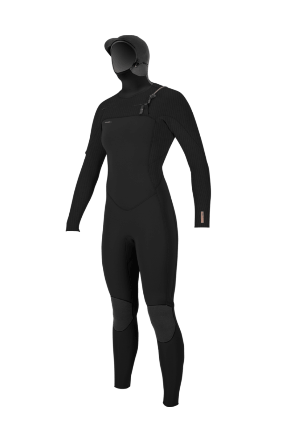 O'Neill Womens Hyperfreak Wetsuit 5/4+ Chest Zip with Hood In Black