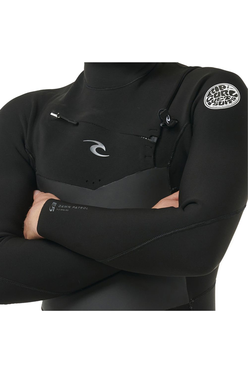 Rip Curl Dawn Patrol Chest Zip 5/3 Gb Steamer Wetsuit Black