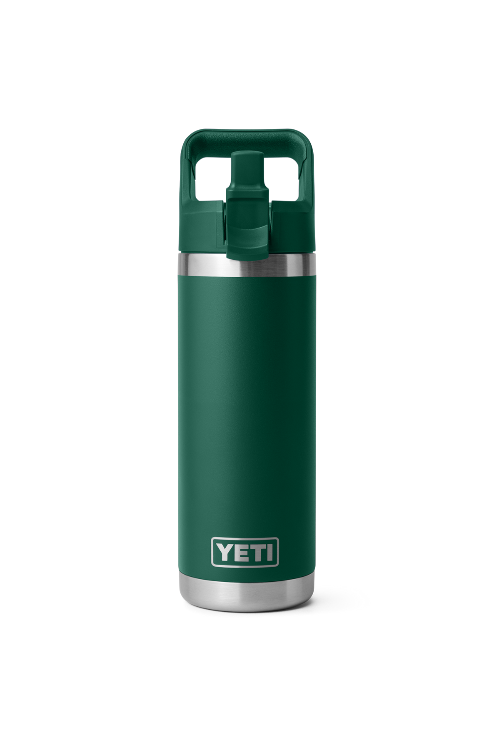 Yeti Rambler 18 Oz Straw Bottle Black Forest Green