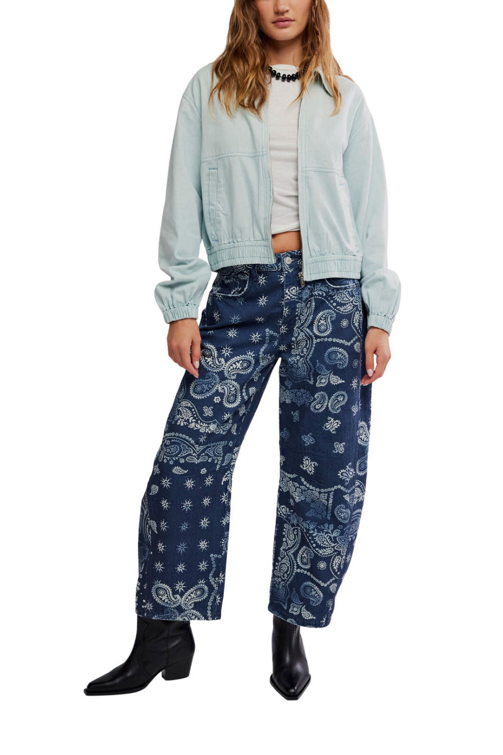 Free People Birdie Jacket Pearl Blue