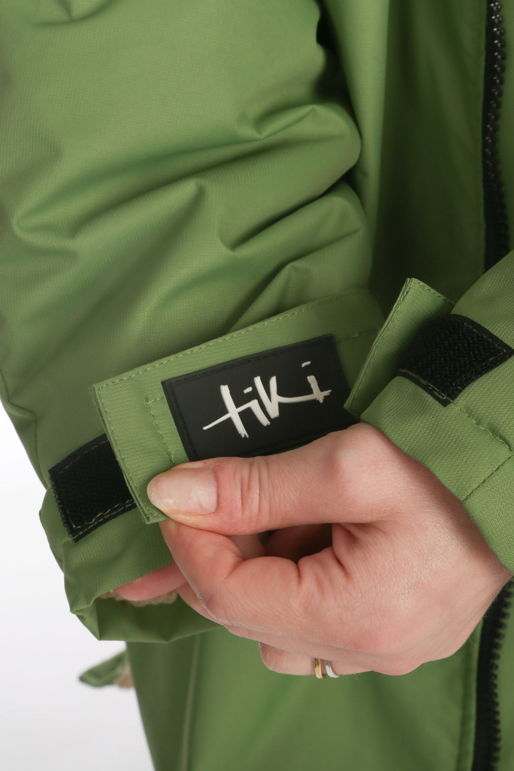 Tiki Tech Robe Green With Taupe Lining