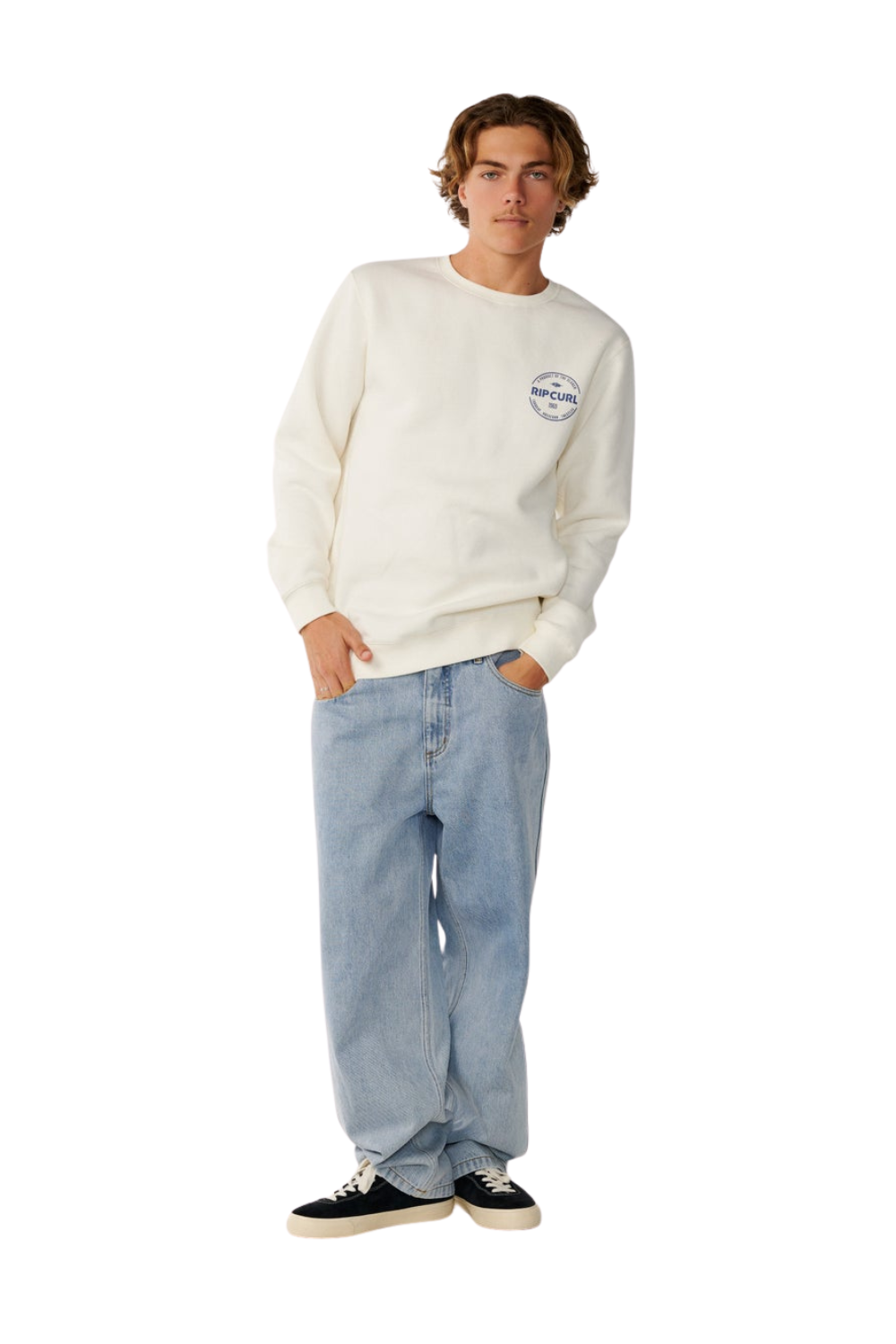Rip Curl Staple Mens Crew Bone