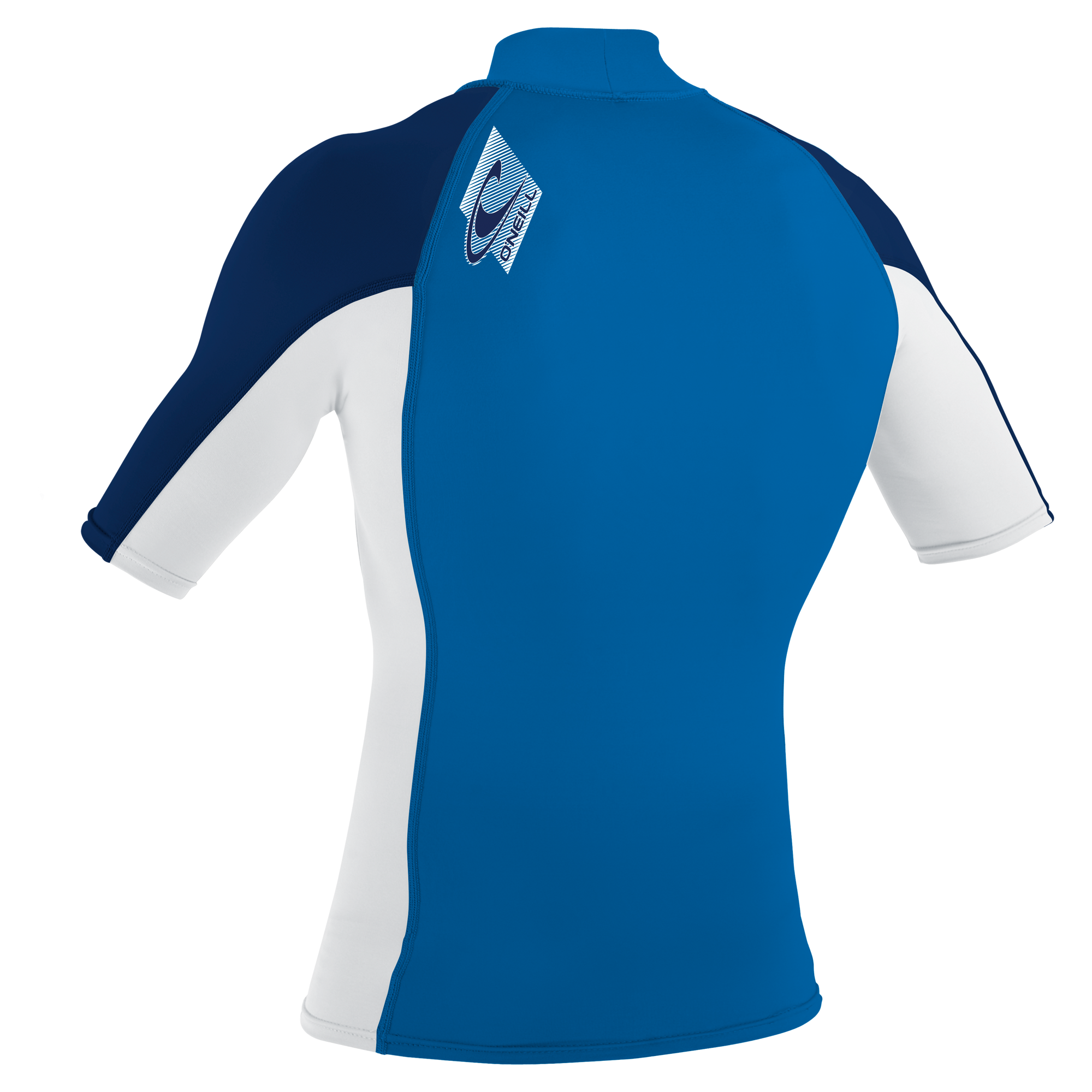 O'Neill Youth Premium Skins Short Sleeve Rash Guard Turtleneck Ocean/White/Navy