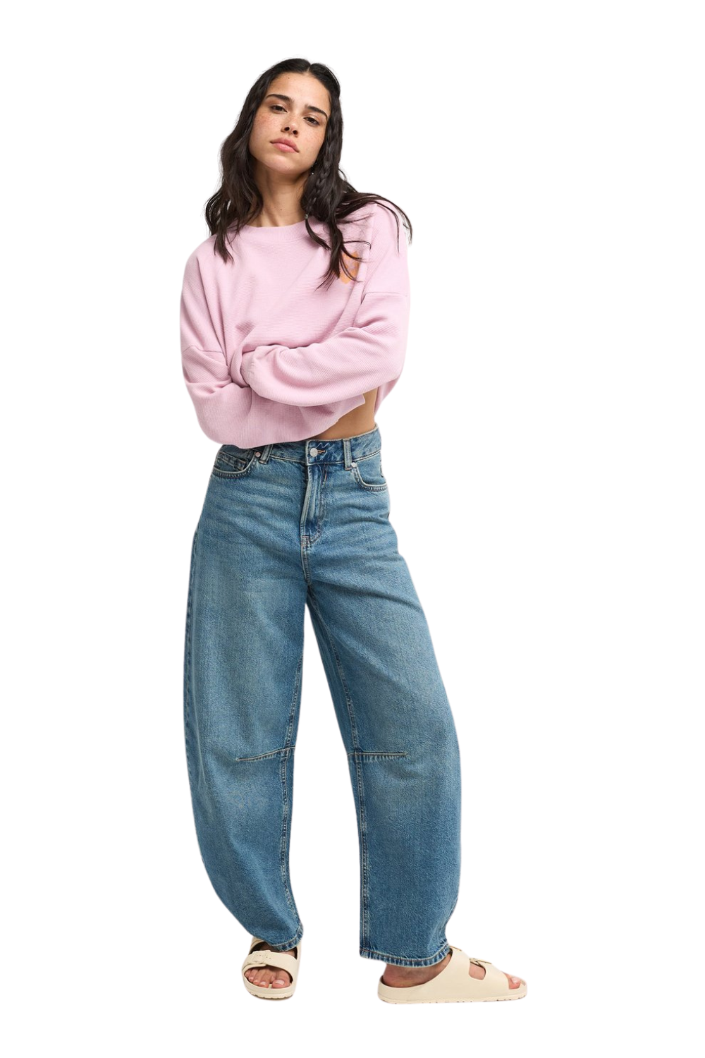 Roxy Saltywater Glow Womens Loose Fit Jeans Surf Wash Sandy
