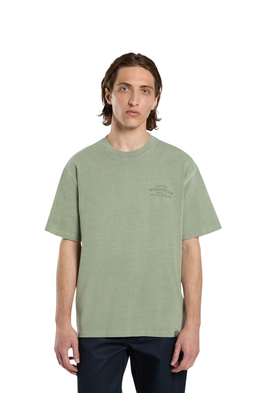 Dickies Christiana Garment Dye Short Sleeve T-Shirt Olive Green