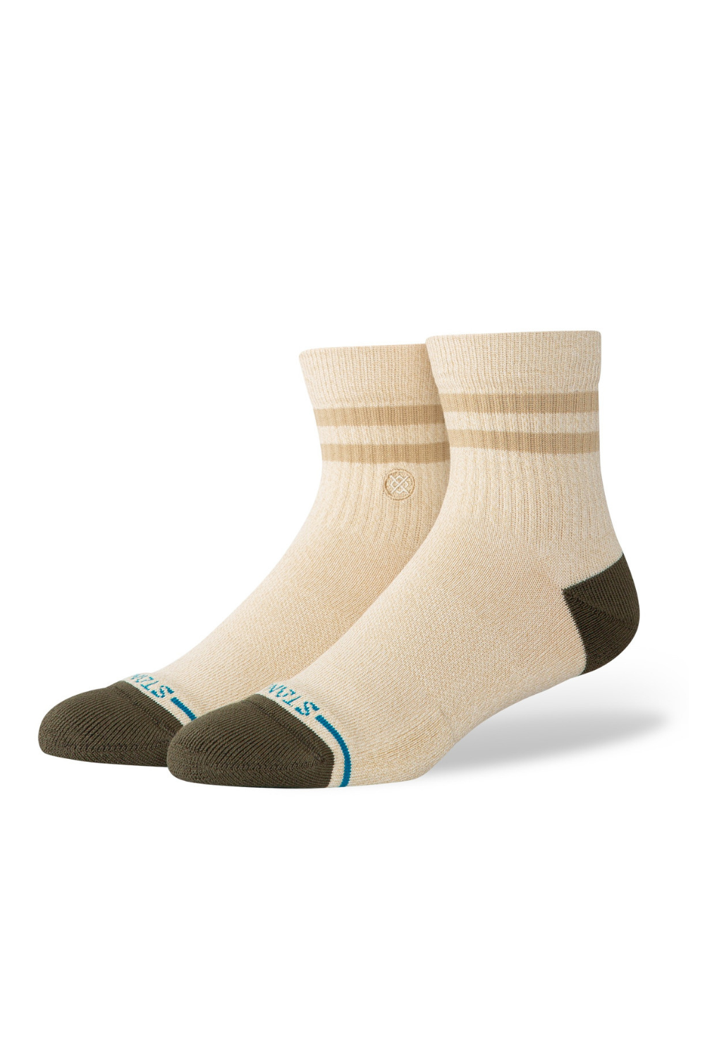 Stance Marled Stripe Quarter Socks Ivory