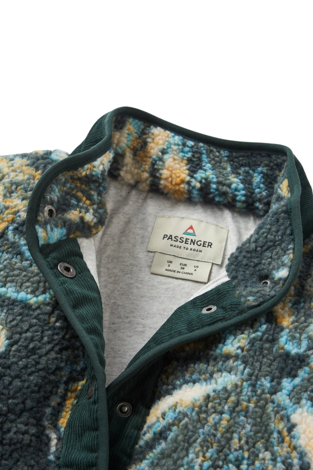 Passenger Clover Recycled Sherpa Fleece Frost Dark Fern