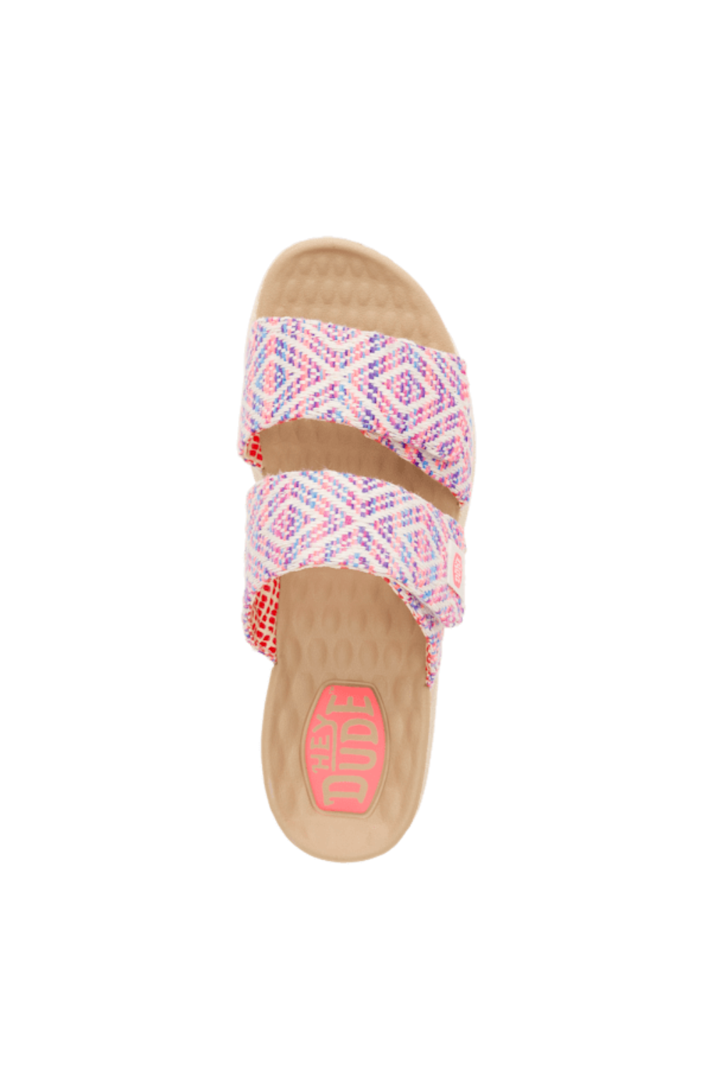 Hey Dude Delray Slide Surf Baja Sandal Blue Pink