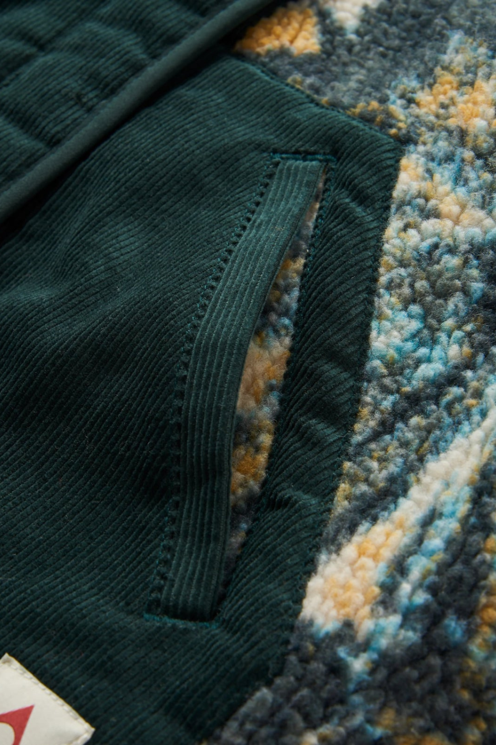 Passenger Clover Recycled Sherpa Fleece Frost Dark Fern