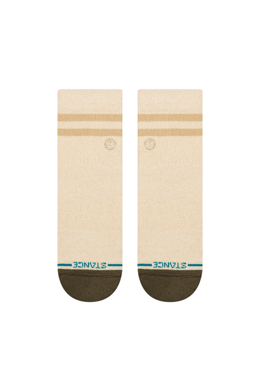 Stance Marled Stripe Quarter Socks Ivory
