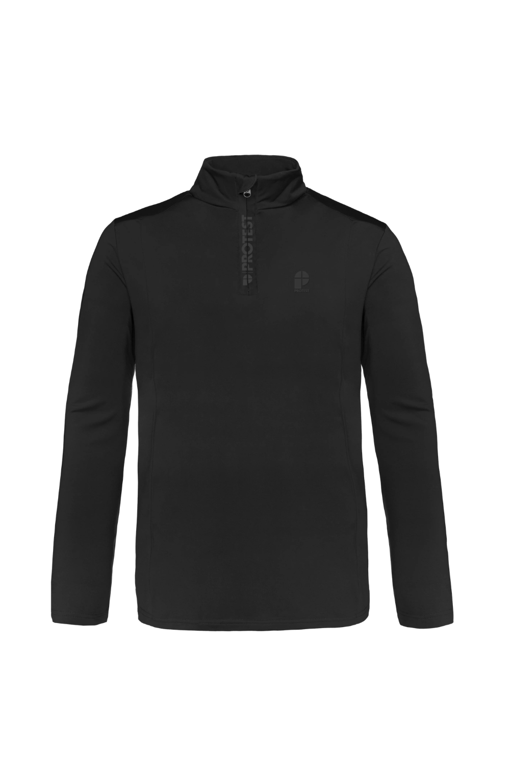 Protest Rewill Mens 1/4 Zip Mid Layer Top True Black