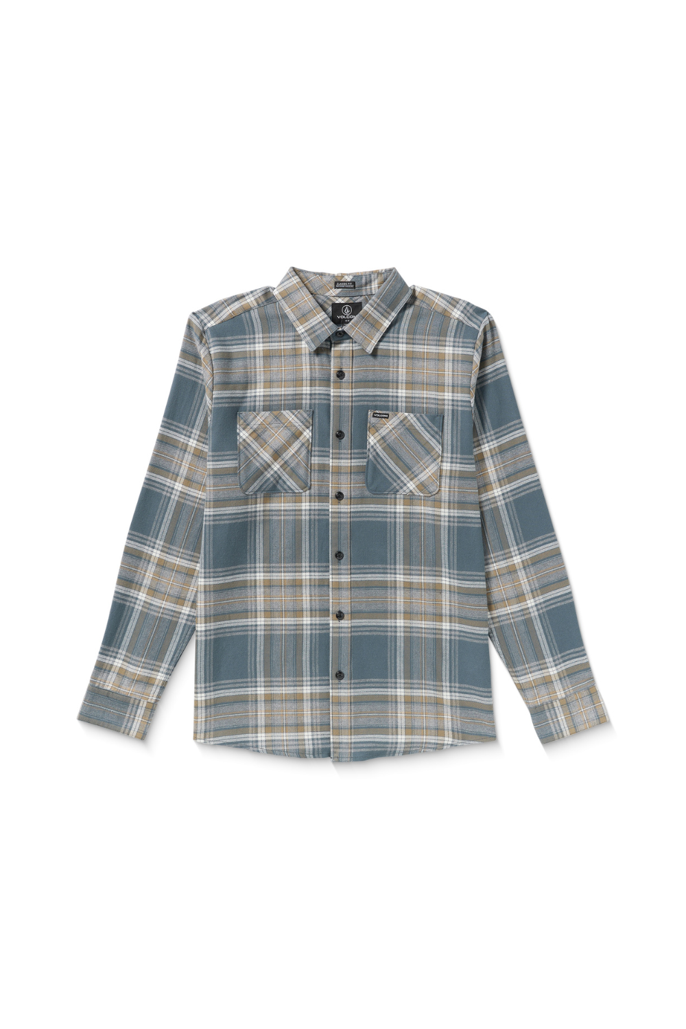 Volcom Netastone Flannel Long Sleeve Shirt Dark Slate