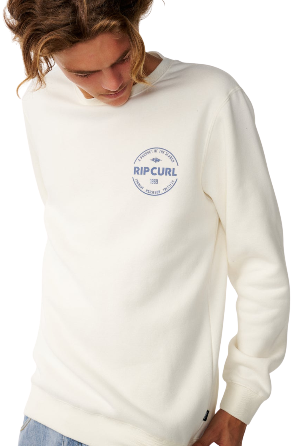 Rip Curl Staple Mens Crew Bone