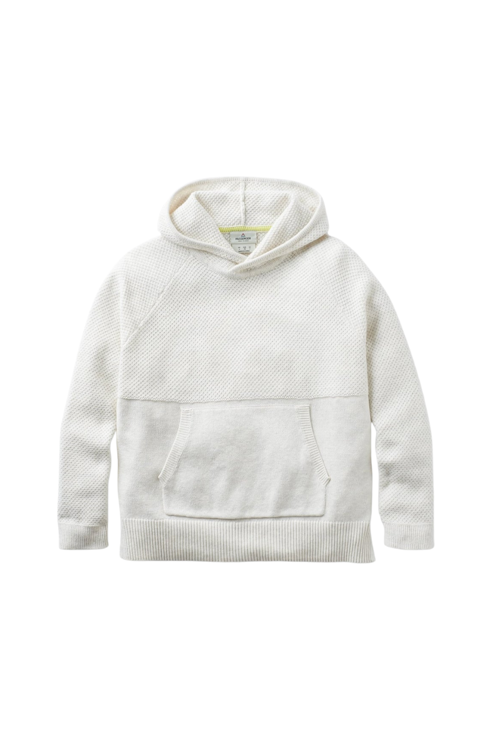 Passenger Cove Organic Cotton Knitted Hoodie Off White