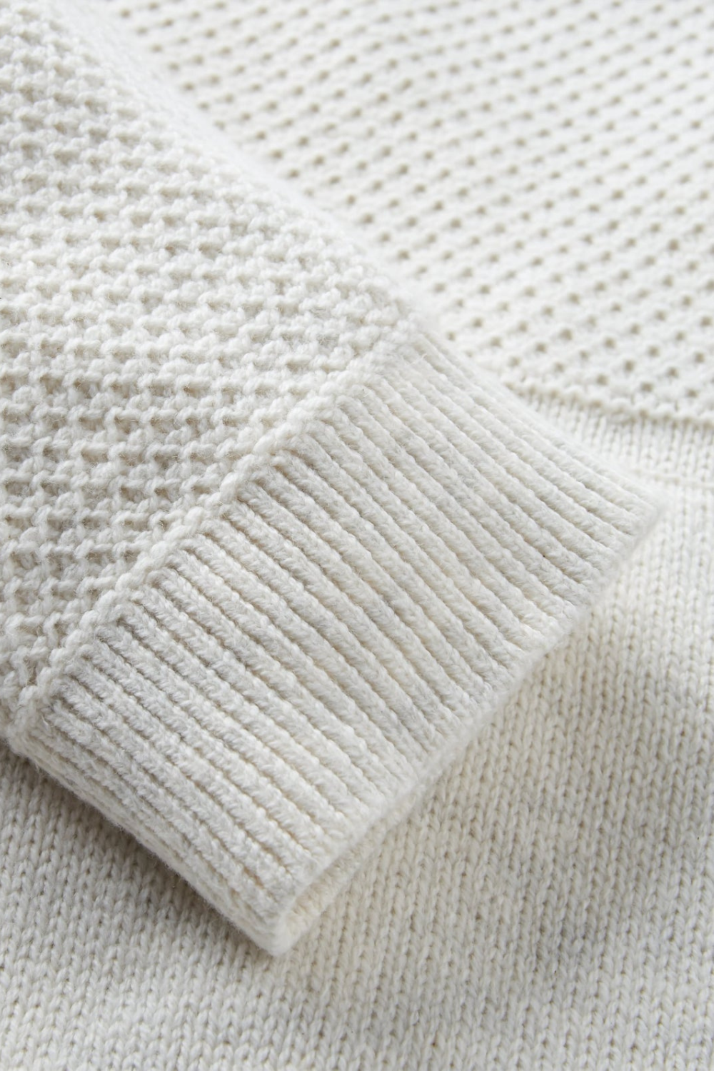 Passenger Cove Organic Cotton Knitted Hoodie Off White