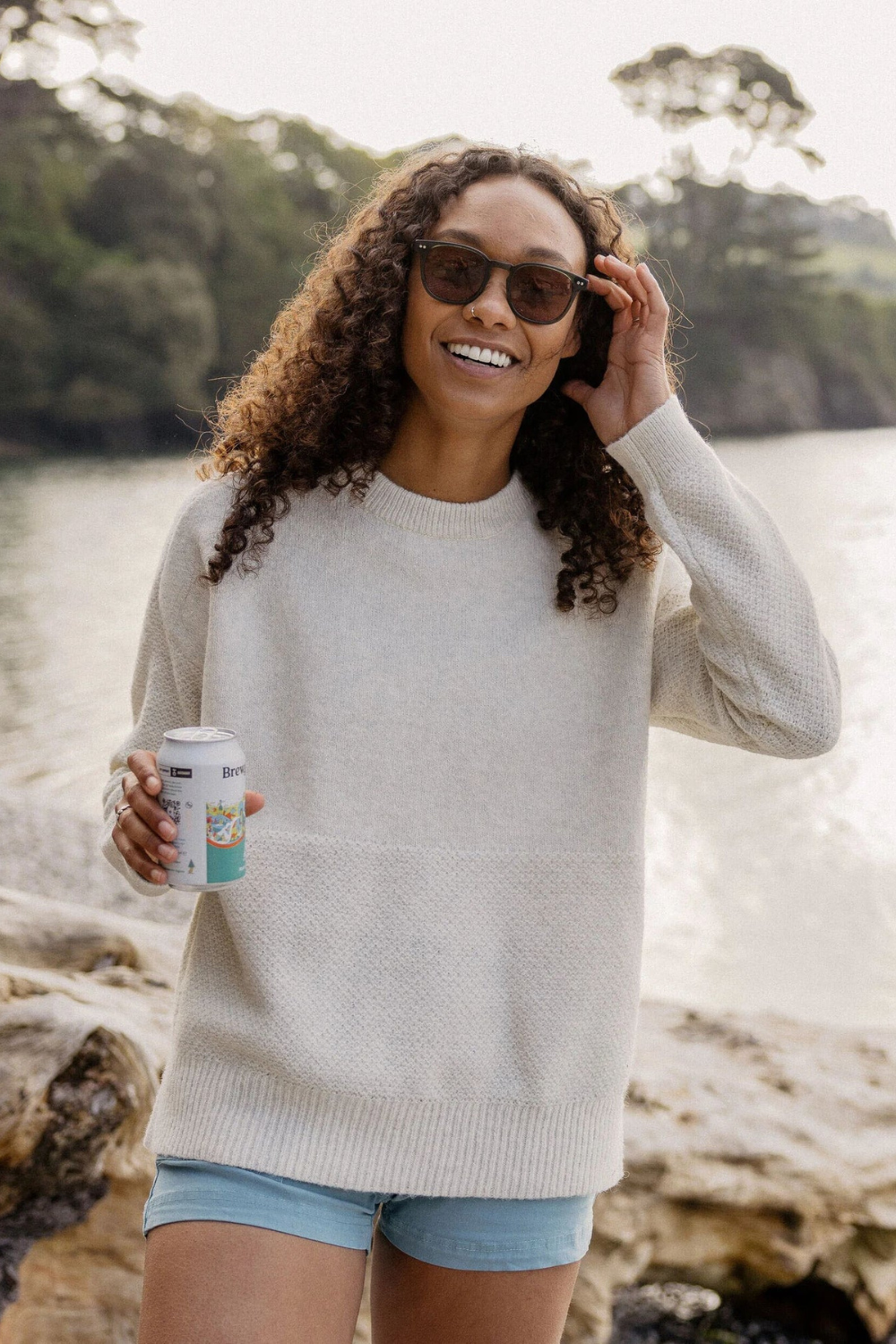 Passenger Cove Womens Knitted Jumper Off White