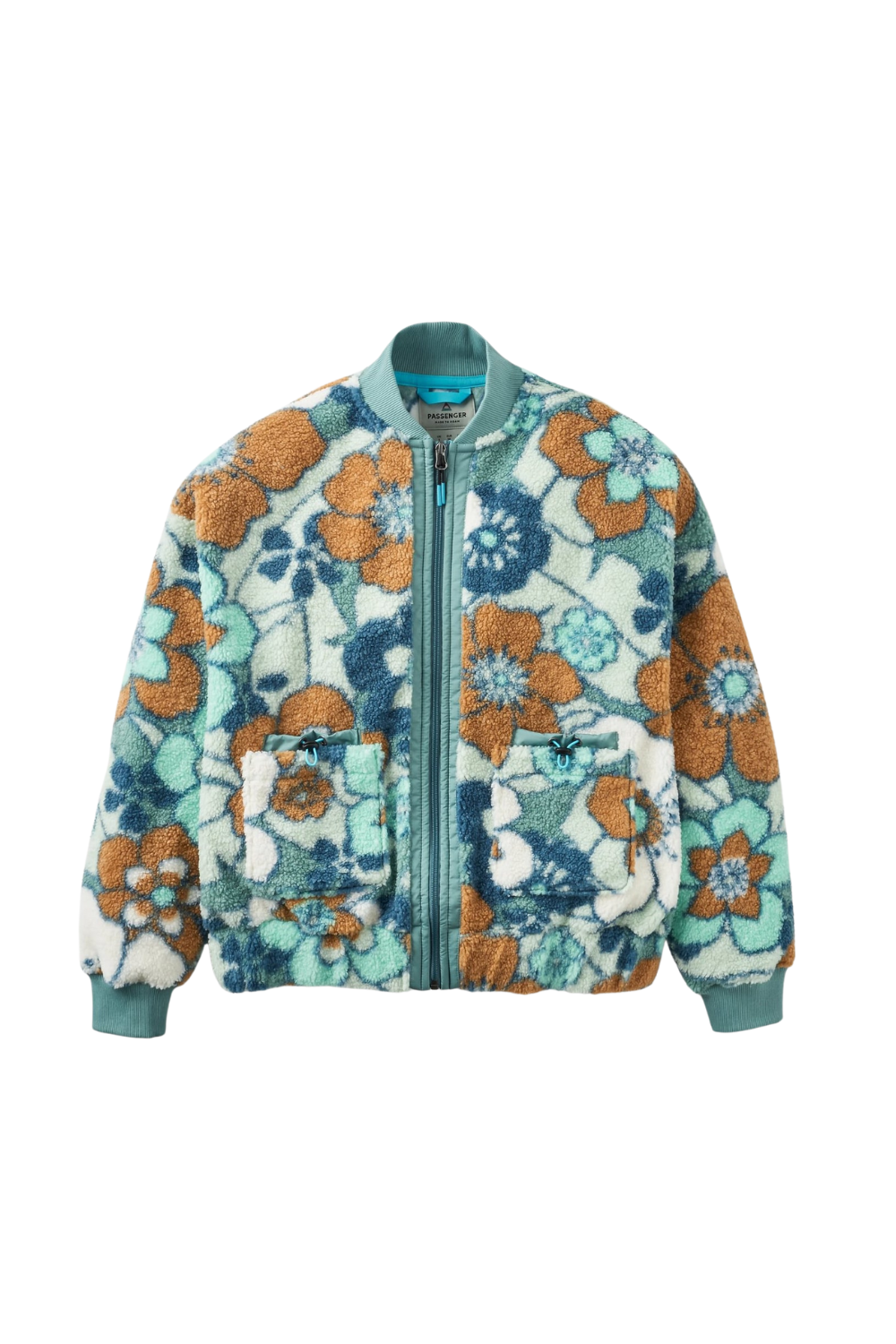 Passenger Lucia Recycled Sherpa Fleece Vintage Floral Aqua