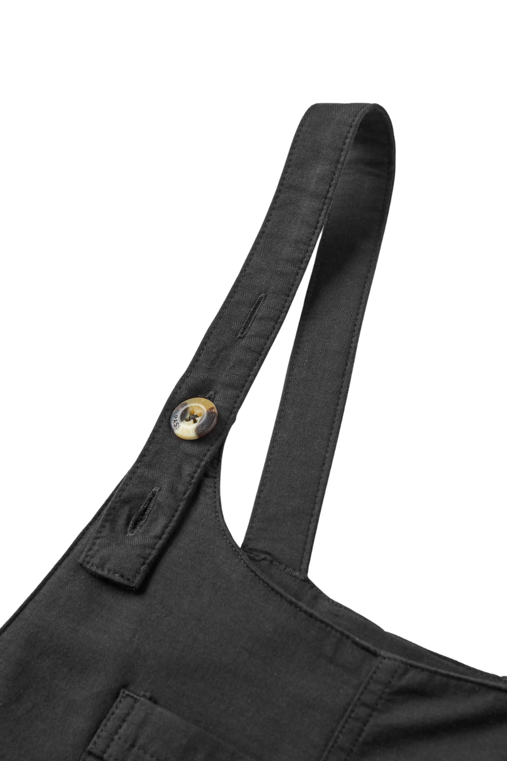 Passenger Meadows Organic Cotton Dungarees Black