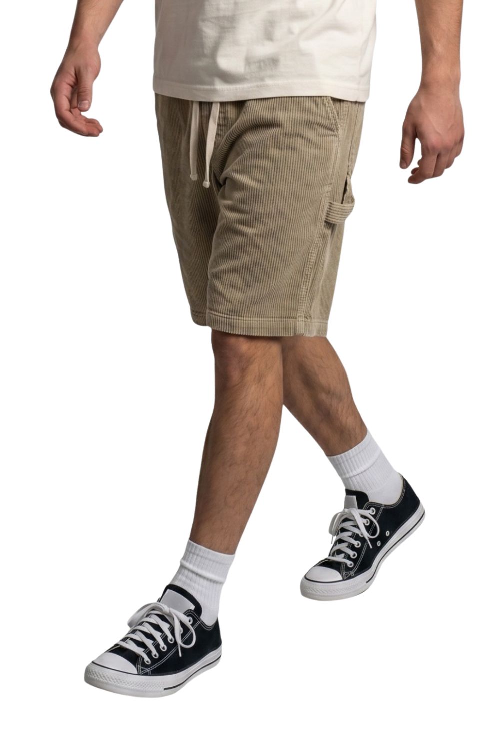 BamBooBay Chippy Chill Mens 22" Cord Shorts Khaki