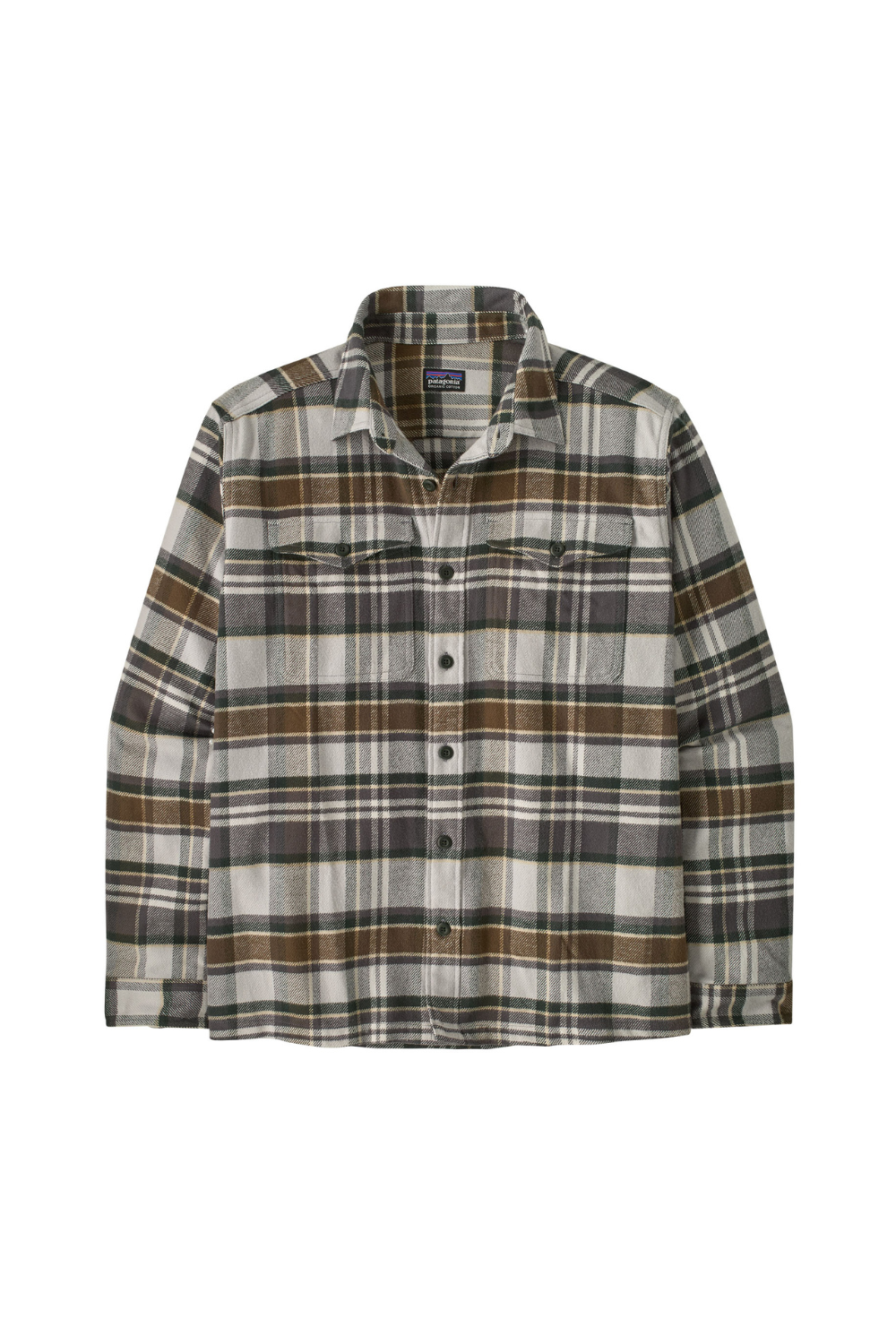 Patagonia Mens Fjord Flannel Shirt Blizzard Salt Grey