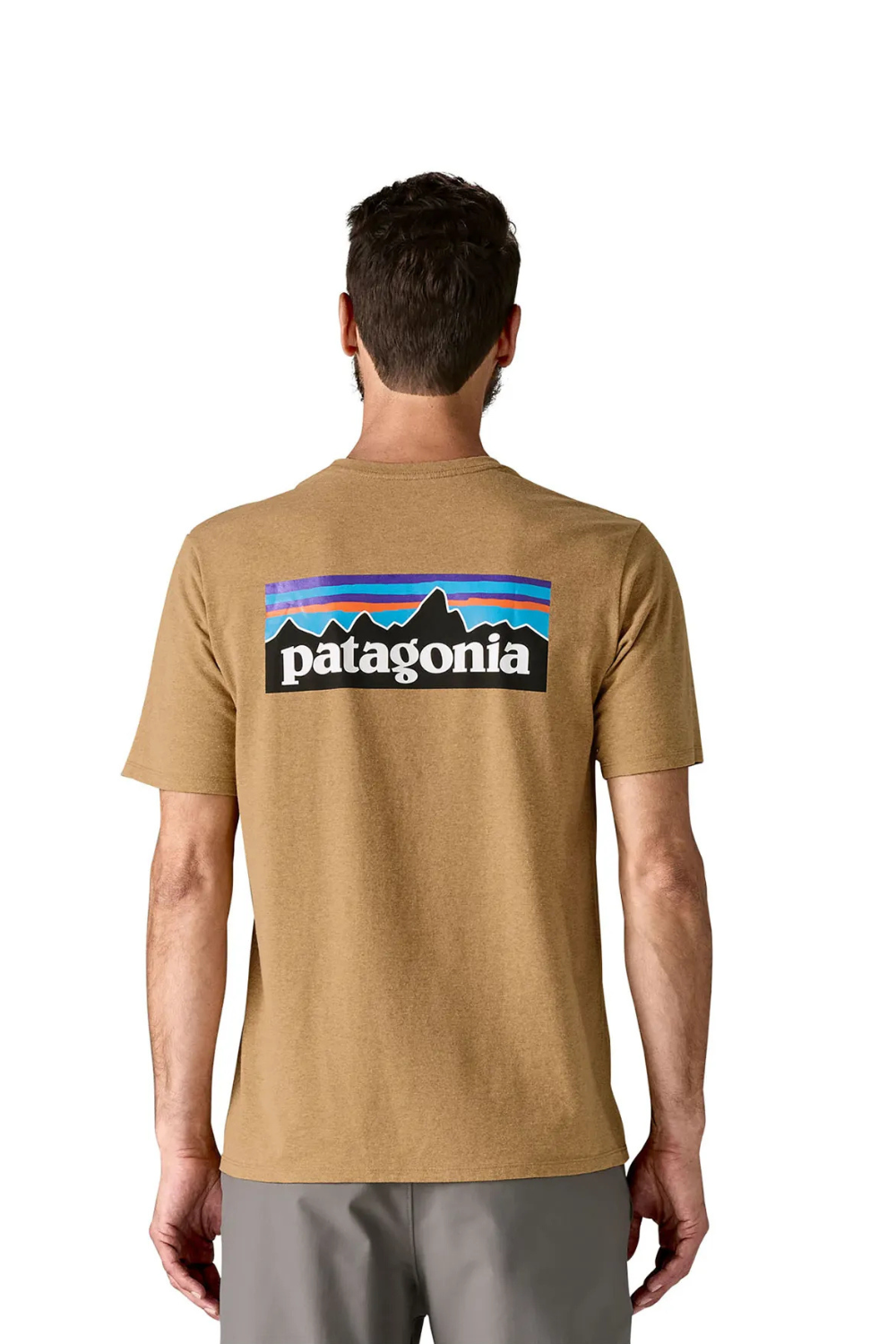 Patagonia Mens Boardshort Logo Pocket Responsibili T-Shirt Talon Gold