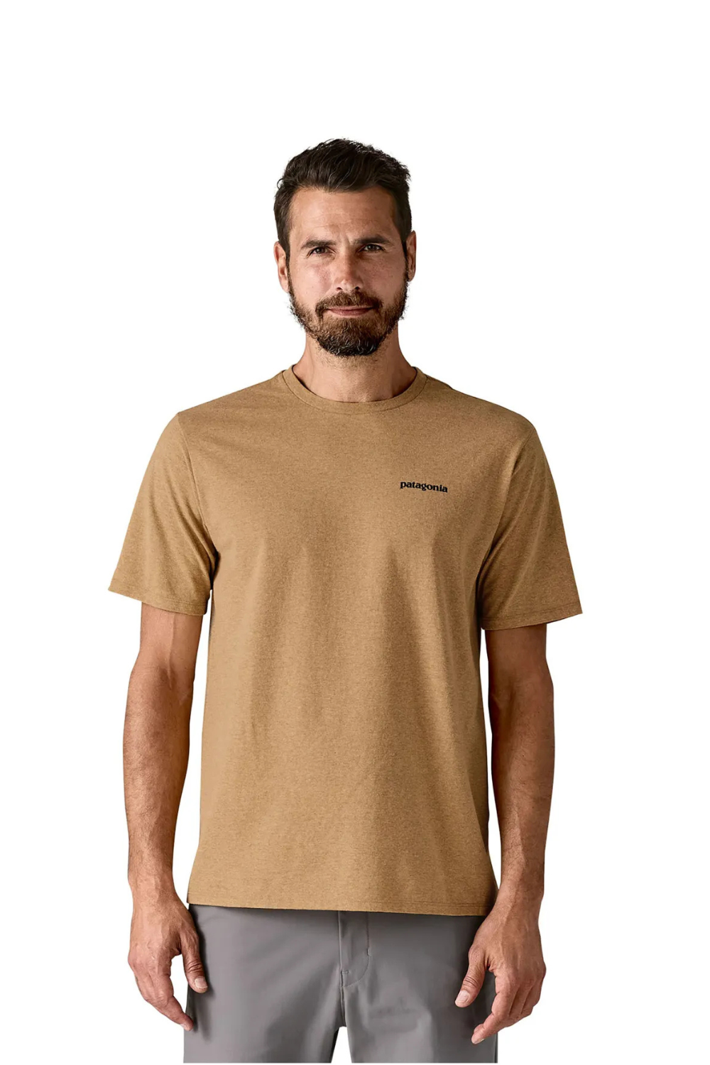 Patagonia Mens Boardshort Logo Pocket Responsibili T-Shirt Talon Gold