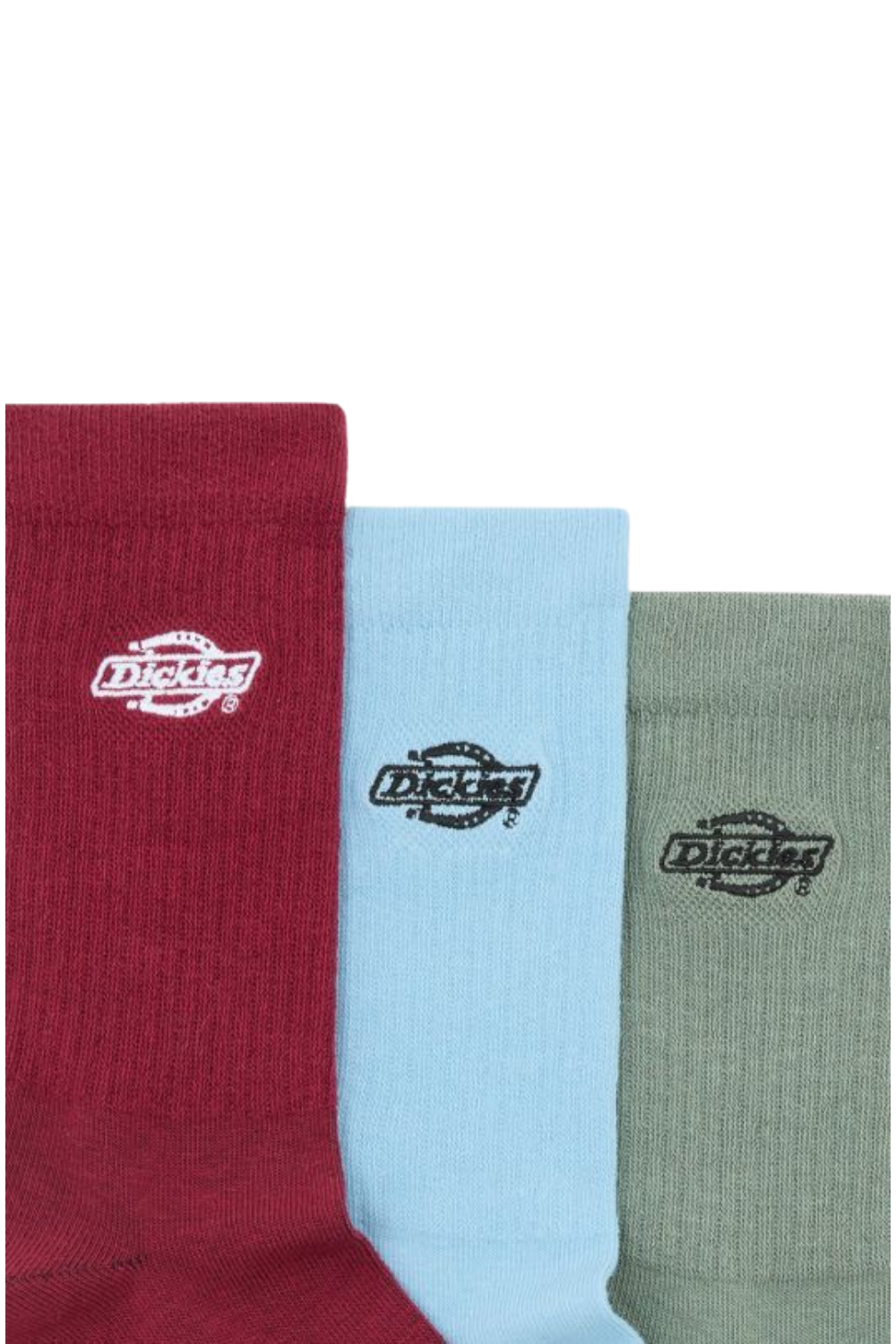 Dickies Summerdale 3Pk Socks Blue/Green/Red