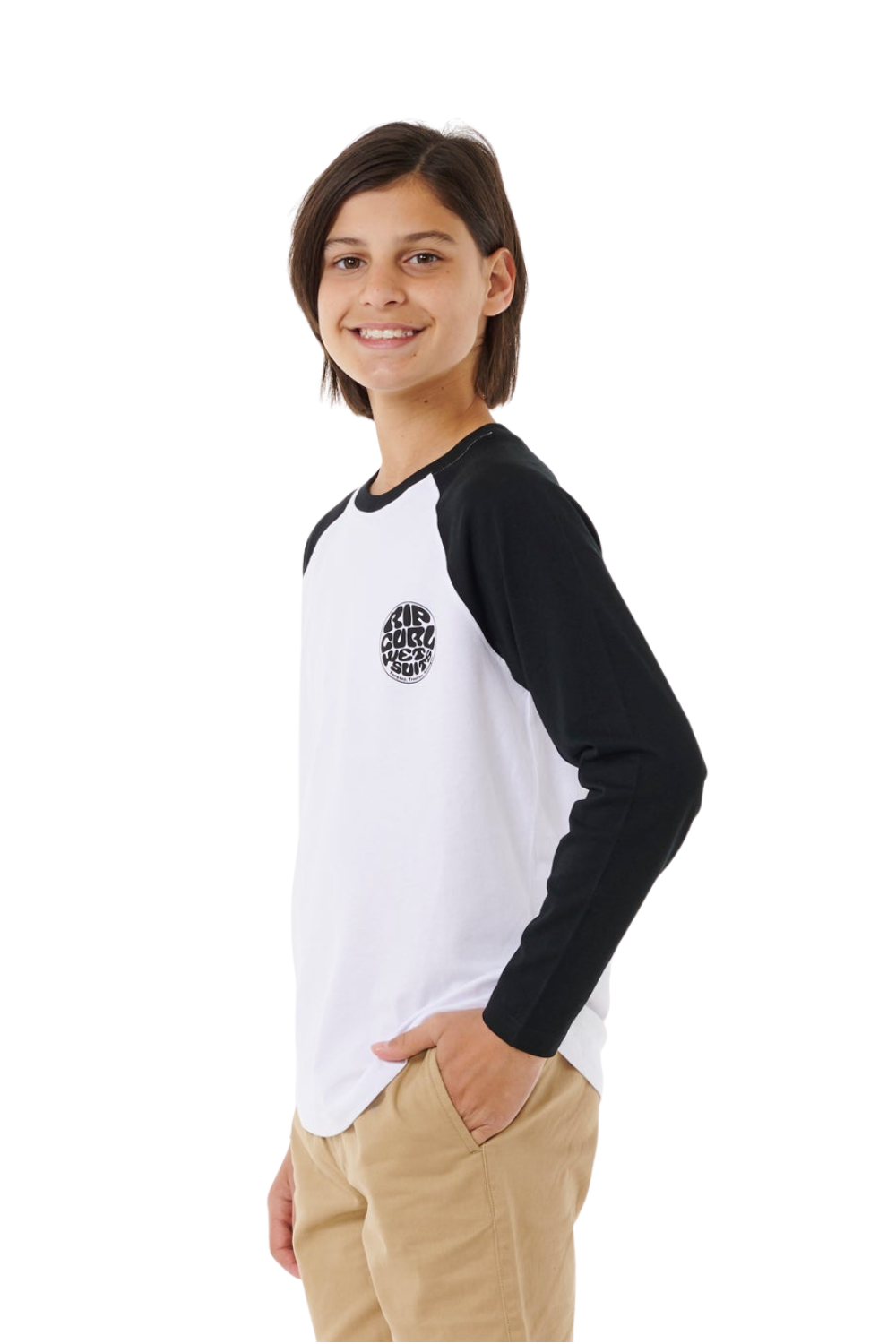 Rip Curl Wettie Icon Kids Long Sleeve T-Shirt White