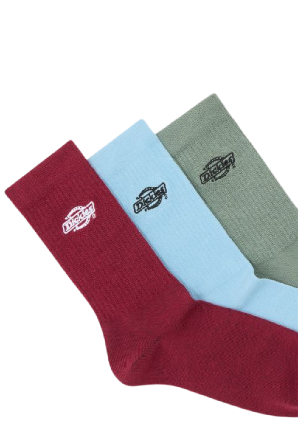 Dickies Summerdale 3Pk Socks Blue/Green/Red