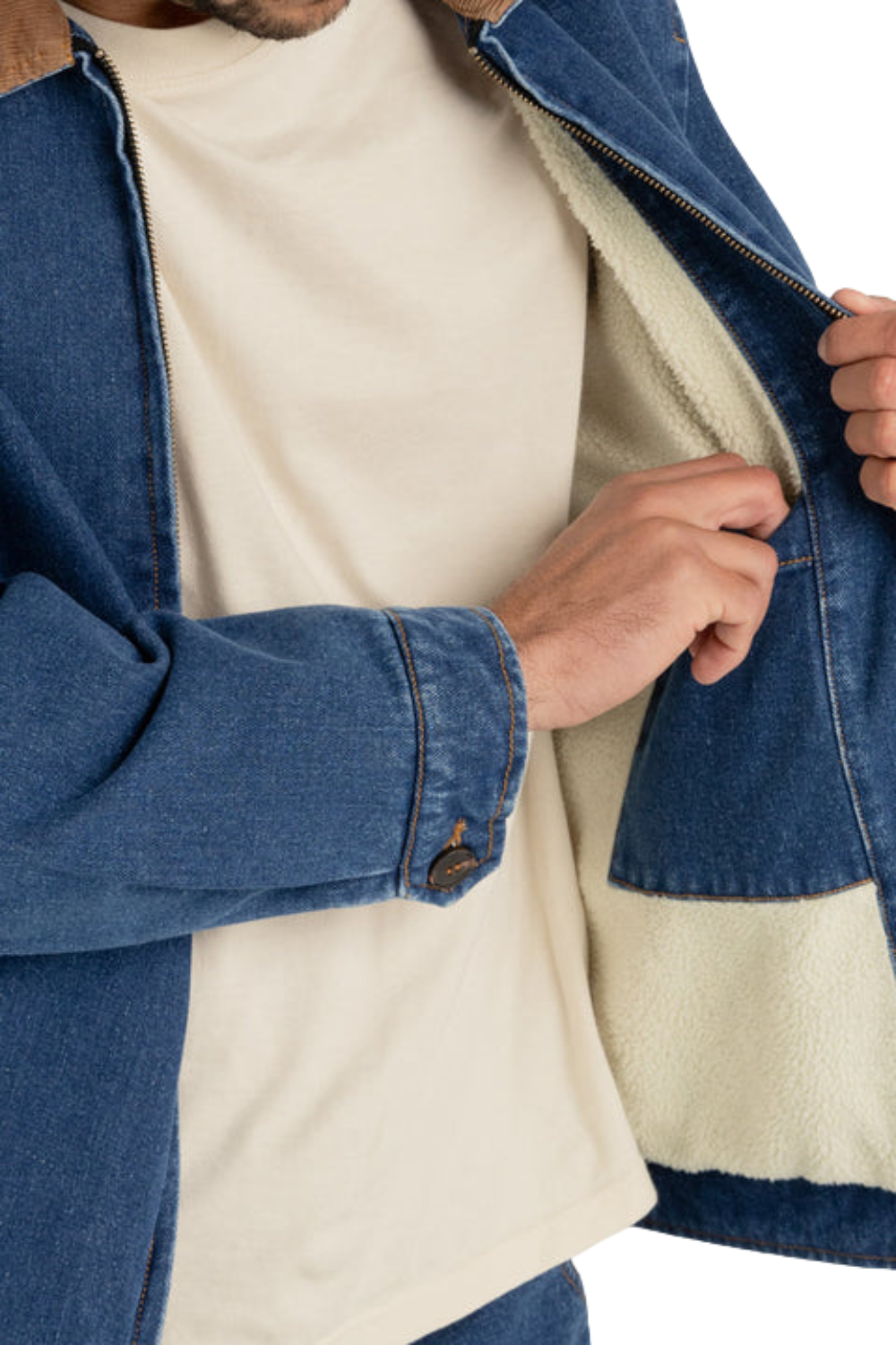 Rhythm Washed Denim James Jacket Blue Wash