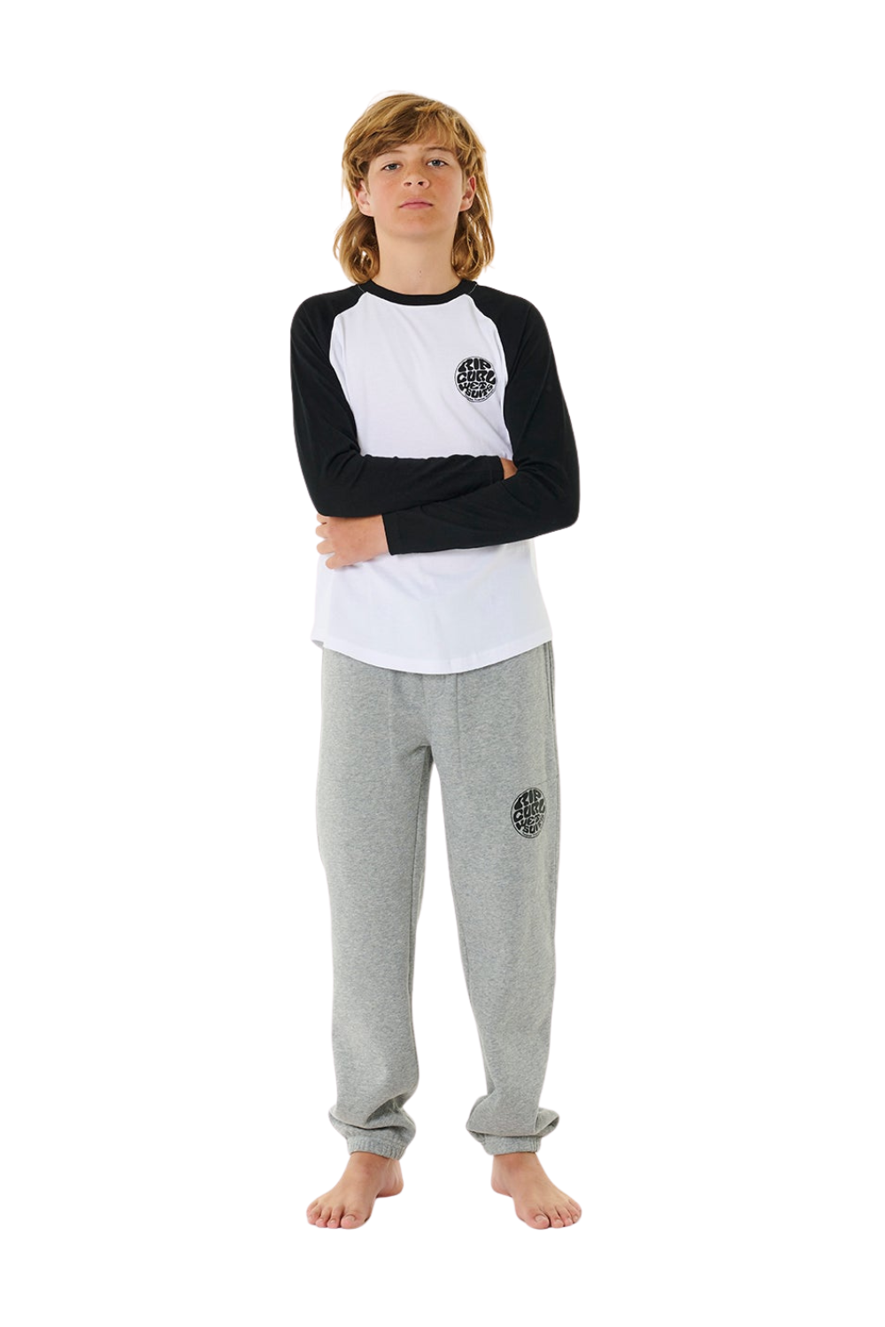 Rip Curl Wettie Icon Kids Long Sleeve T-Shirt White