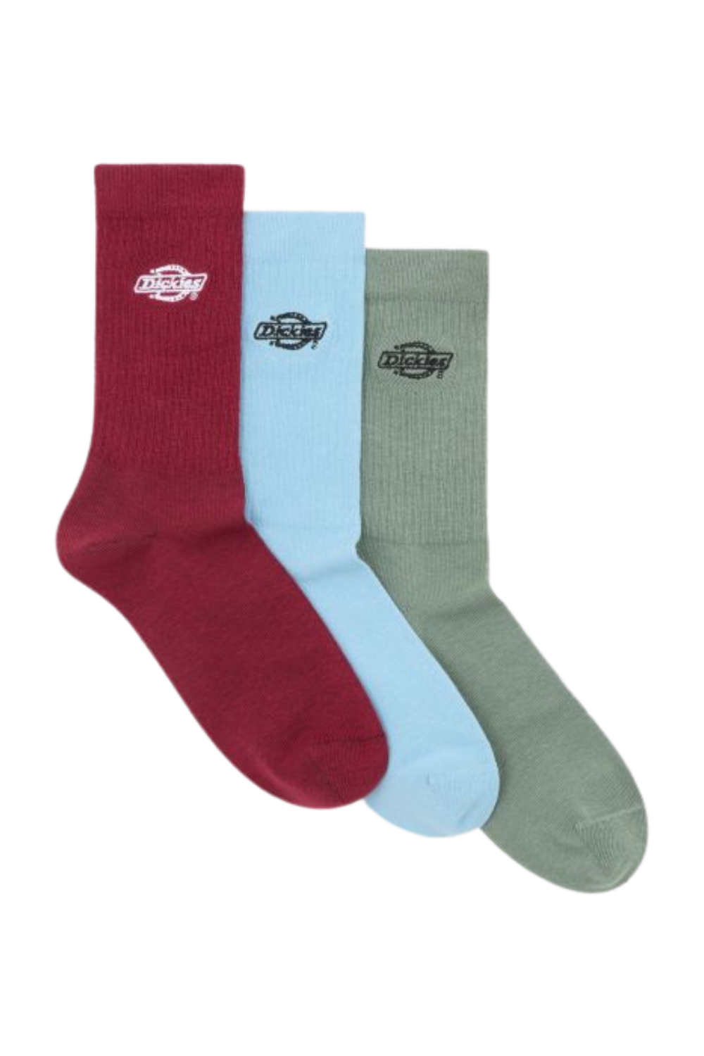 Dickies Summerdale 3Pk Socks Blue/Green/Red