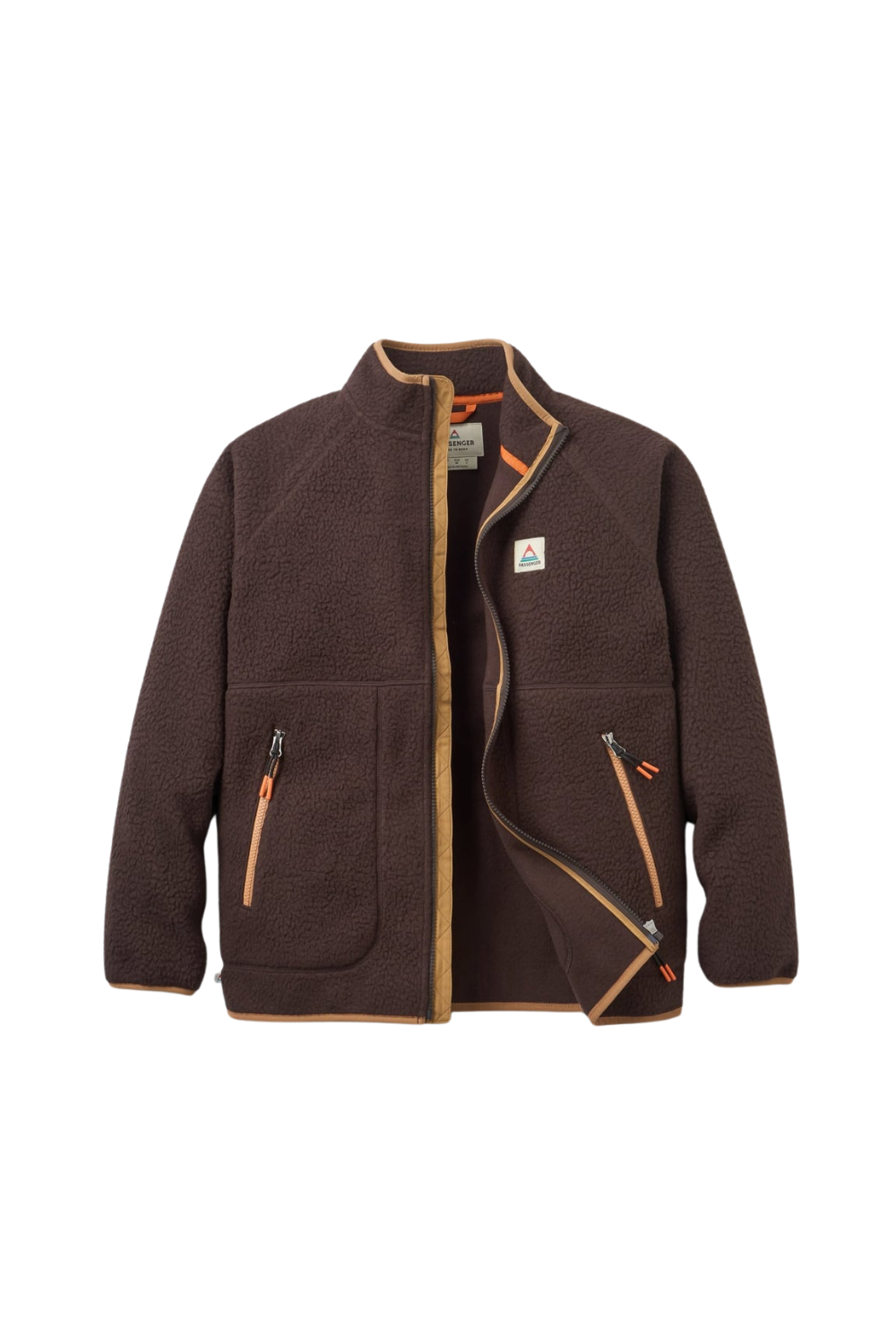 Passenger Fairbanks Full Zip Recycled Sherpa Fleece Espresso