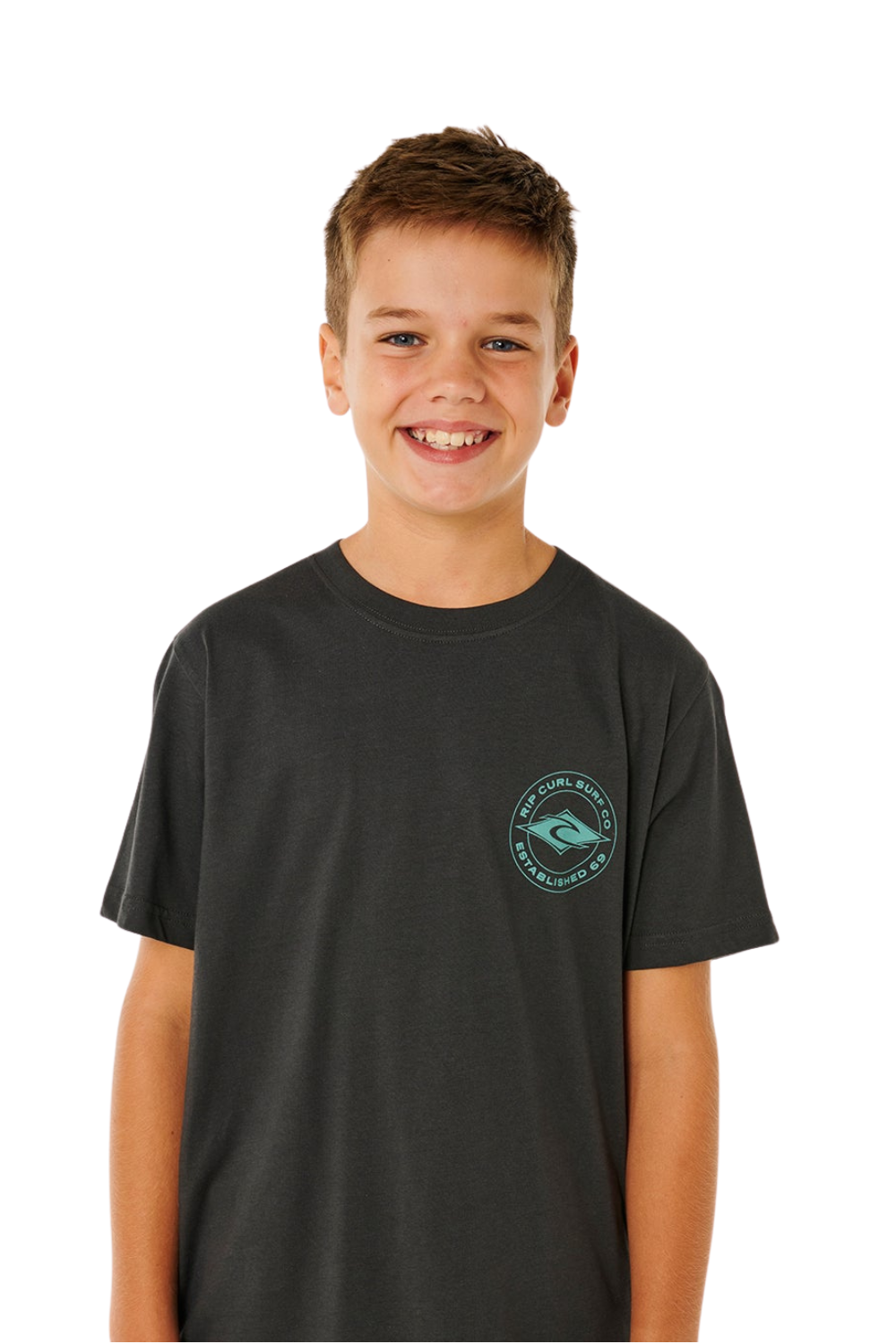 Rip Curl Stapler Boys T-Shirt Washed Black