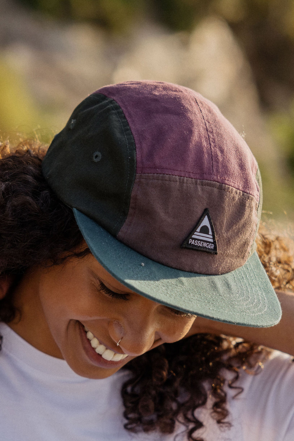Passenger Fixie Recycled 5 Panel Cap Grape Multi