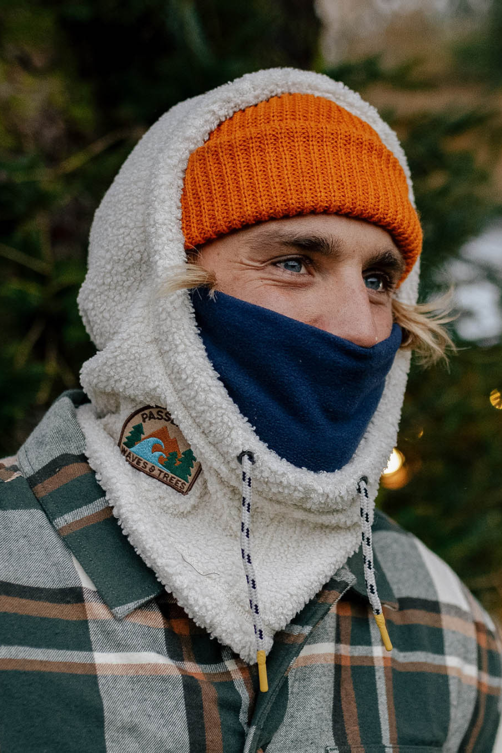 Passenger Snowdrift Recycled Polar Fleece Hood Birch