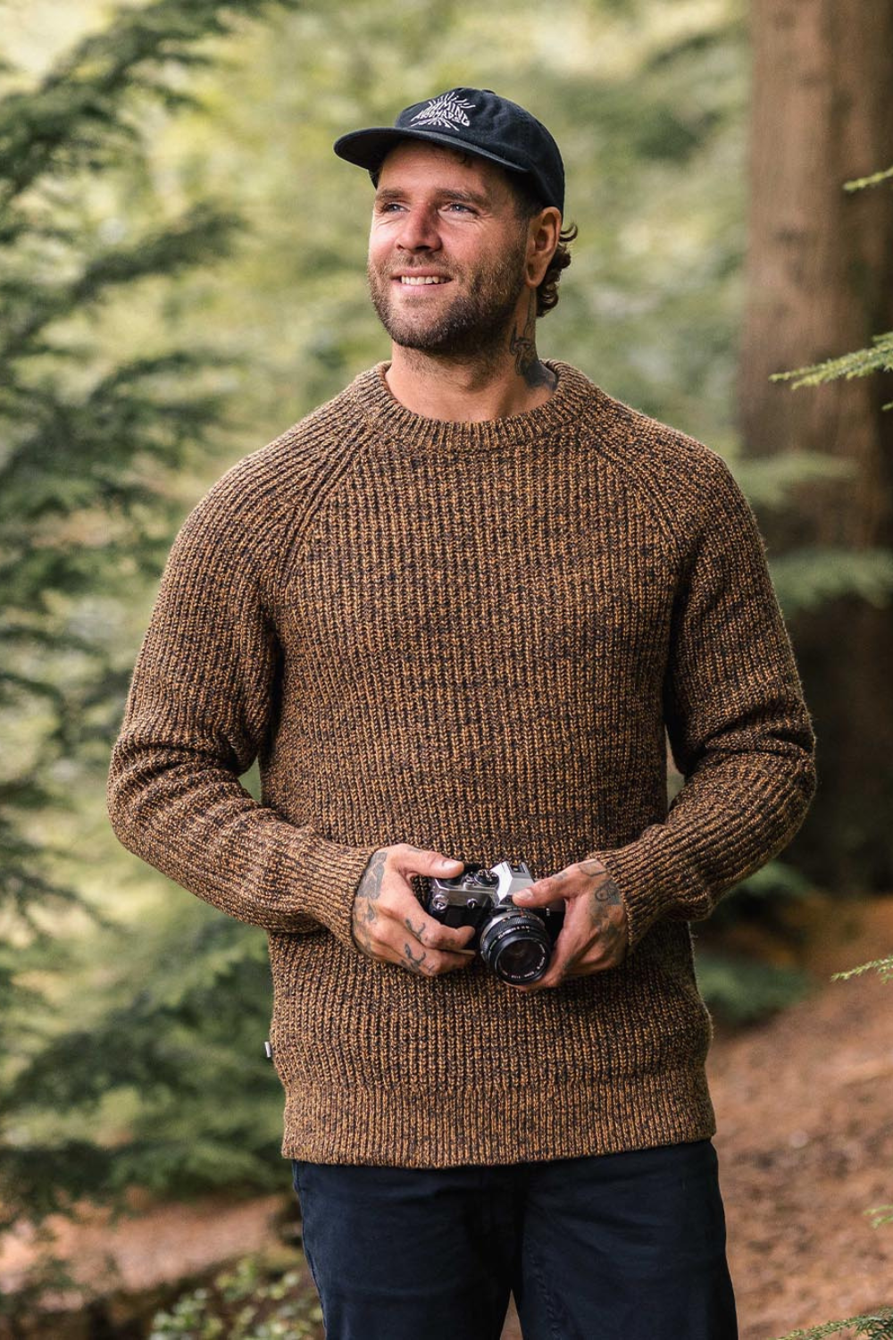 Passenger Fog Recycled Knitted Jumper Dusty Ochre