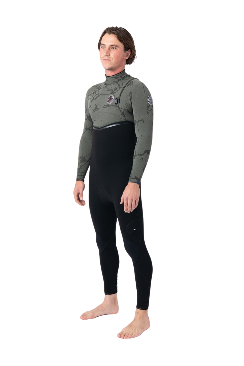 Rip Curl E-Bomb 3/2 Mens Wetsuit Zip Free Deep Cactus