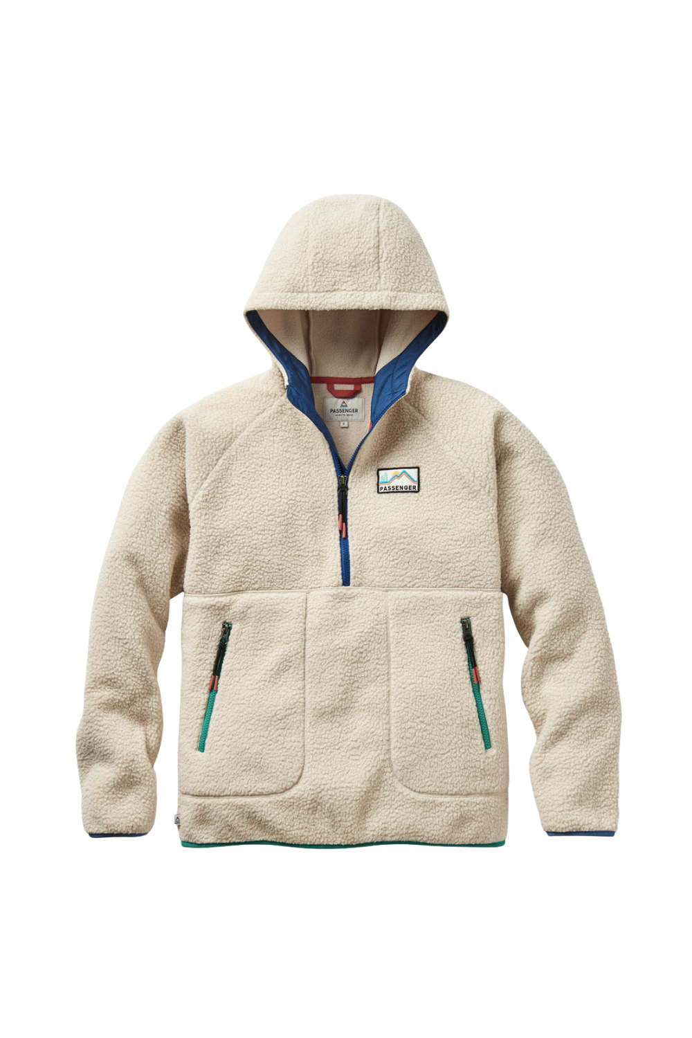 Passenger Maine 1/2 Zip Recycled Sherpa Fleece Oatmeal