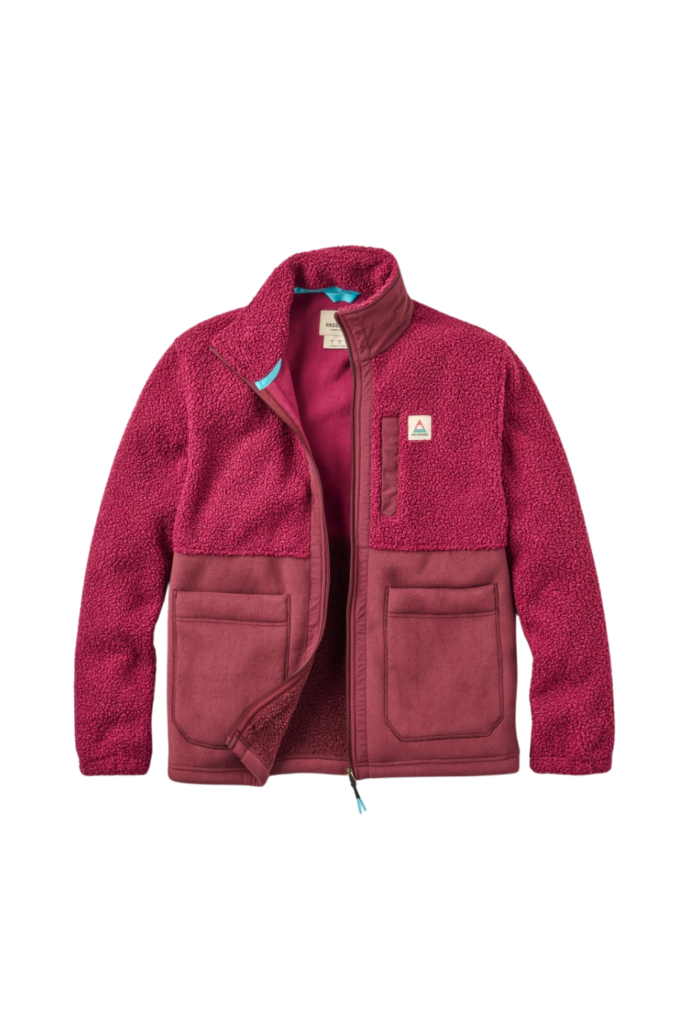 Passenger Oak Teddy Long Line Fleece Fig Wild Berry