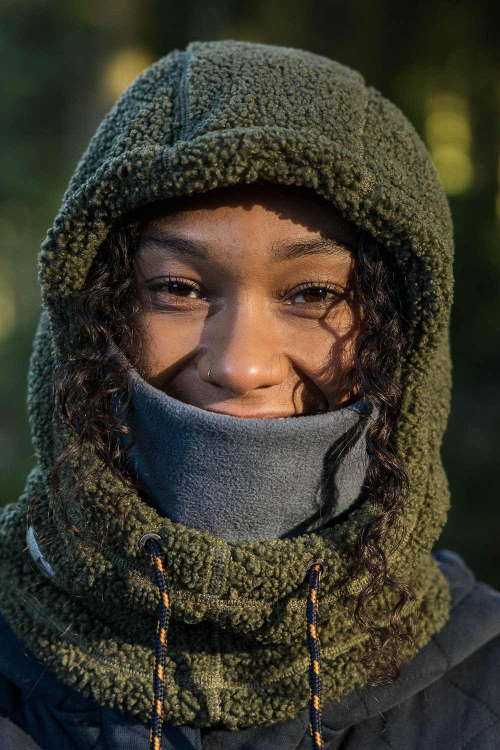 Passenger Snowdrift Recycled Polar Fleece Hood Khaki