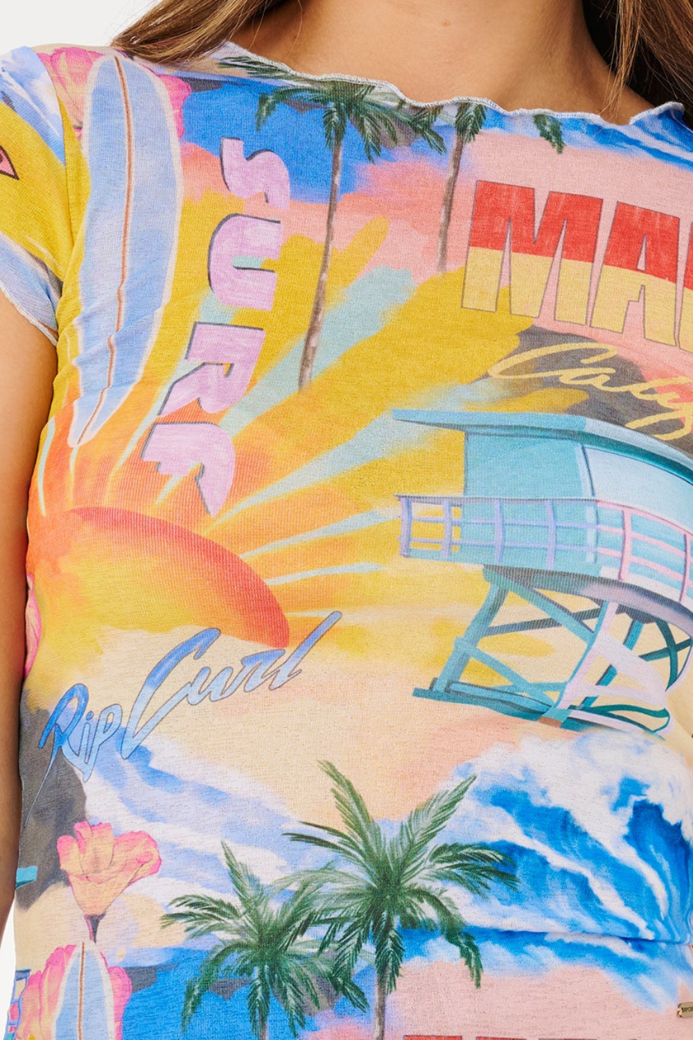 Rip Curl Hotel Malibu Womens Sheer Top Multi